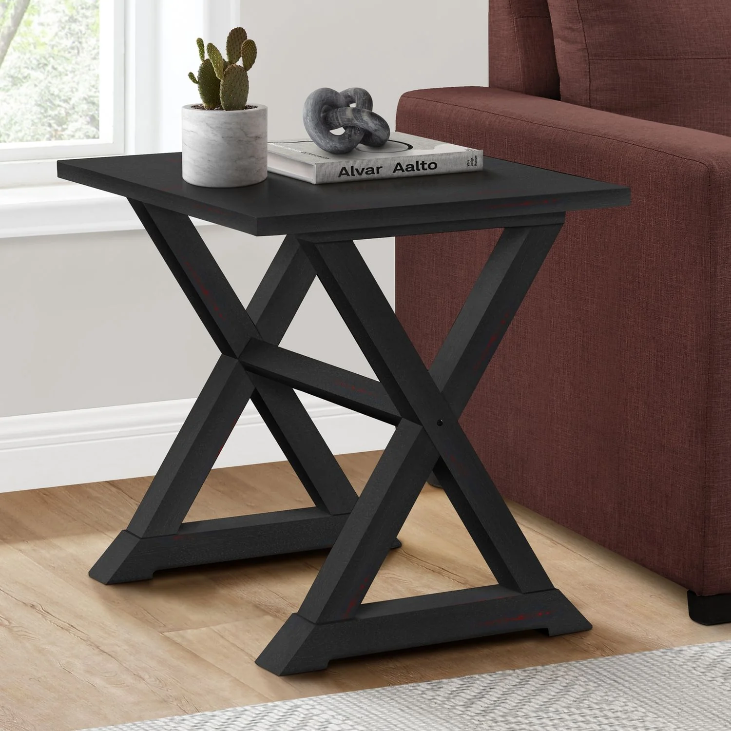 Compact Accent End Table, Square, Transitional - Image 9