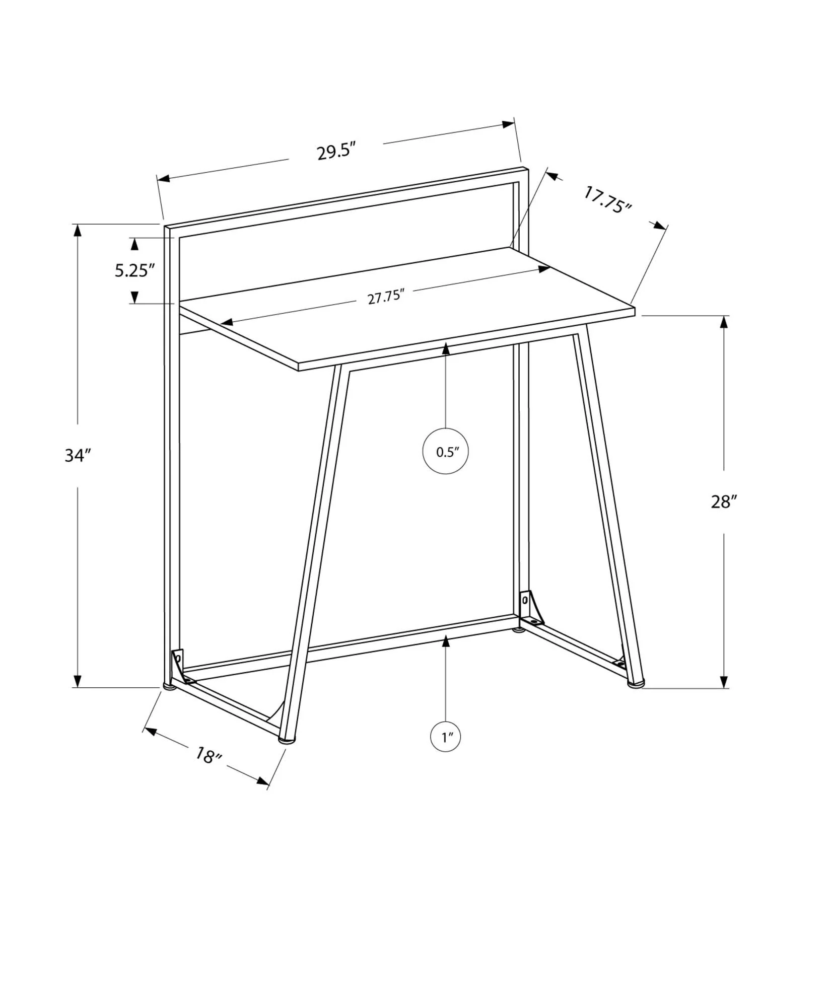 Computer Desk For Home Office, Functional Workspace Contemporary & Modern - Image 5
