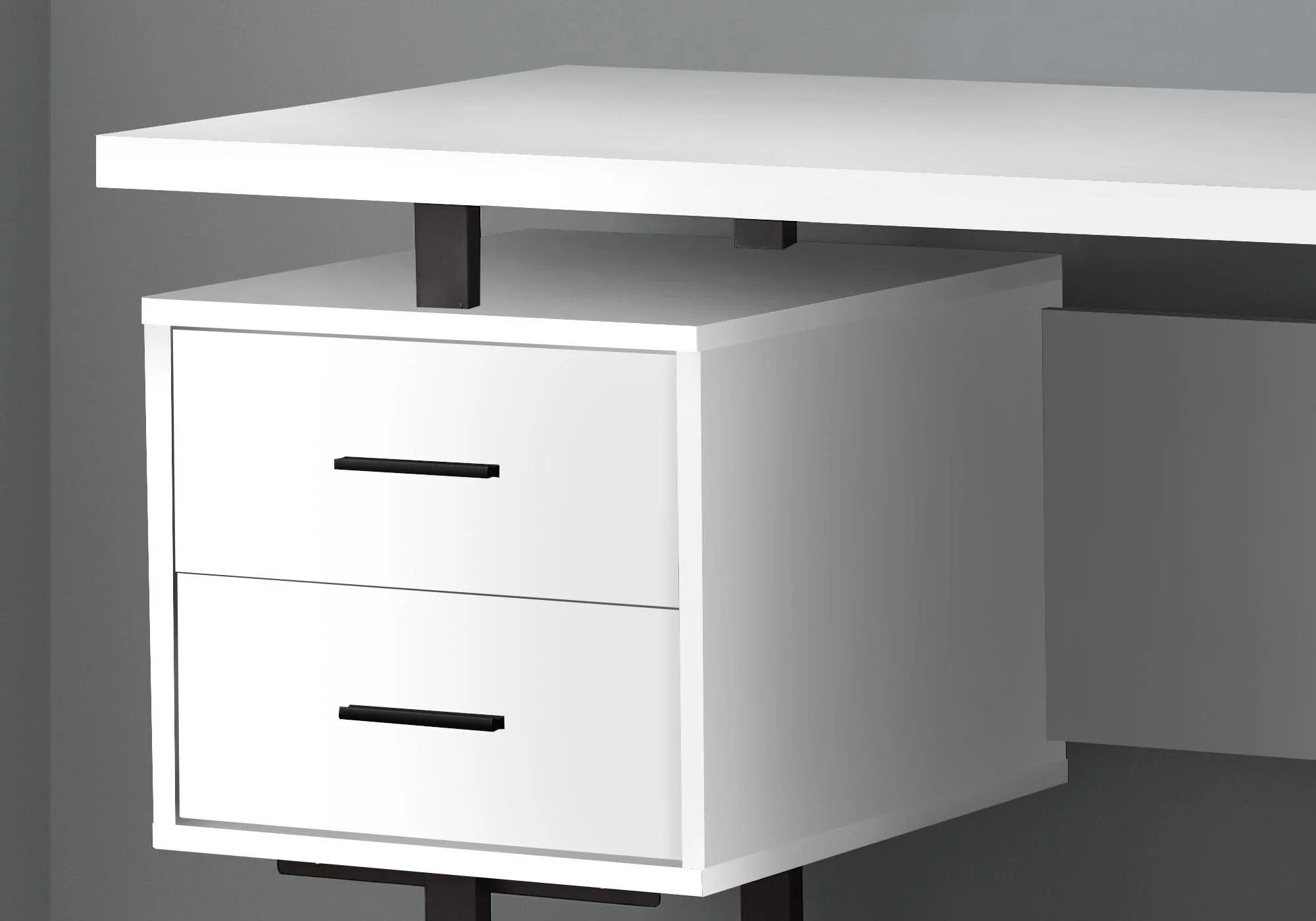 Computer Desk For Home Office, Laptop, Left, Right Set - Up, Storage Drawers, Contemporary & Modern - Image 18