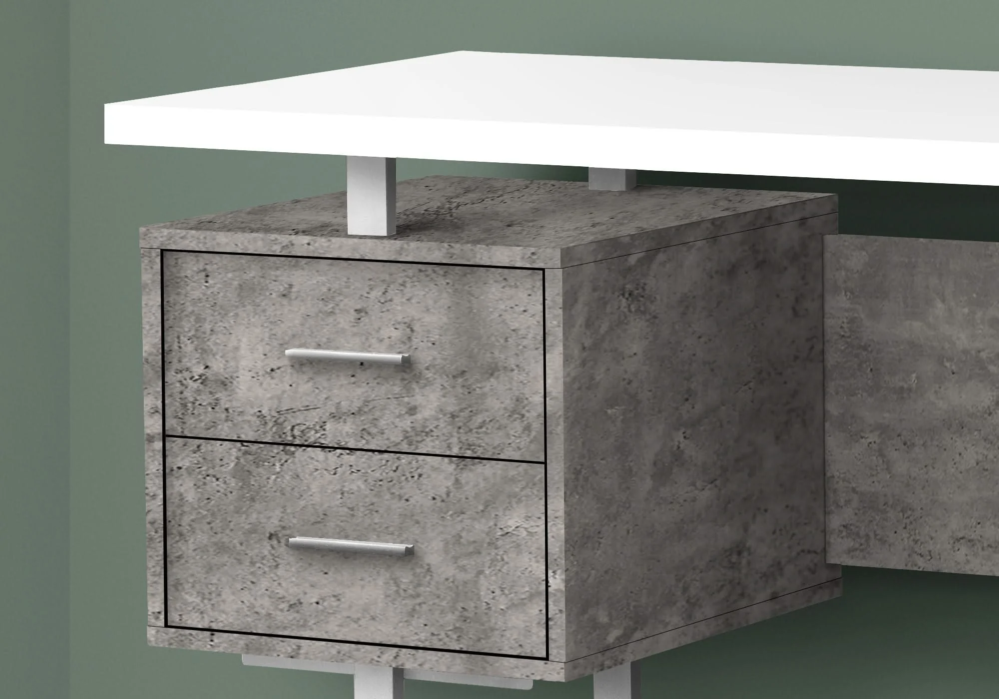 Computer Desk For Home Office, Laptop, Left, Right Set - Up, Storage Drawers, Contemporary & Modern - Image 21