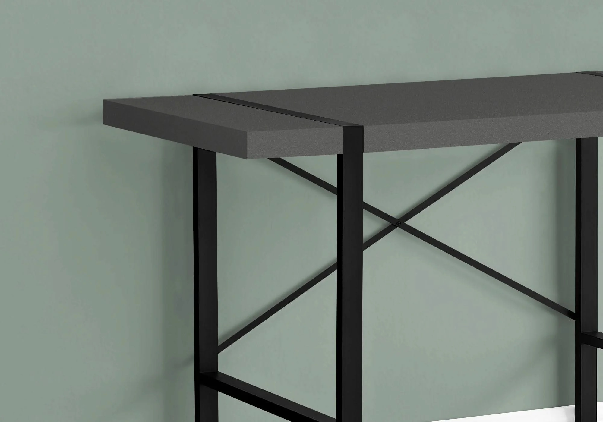 Computer Desk For Home Office, Laptop, Modern Convenient Design - Gray - Image 3