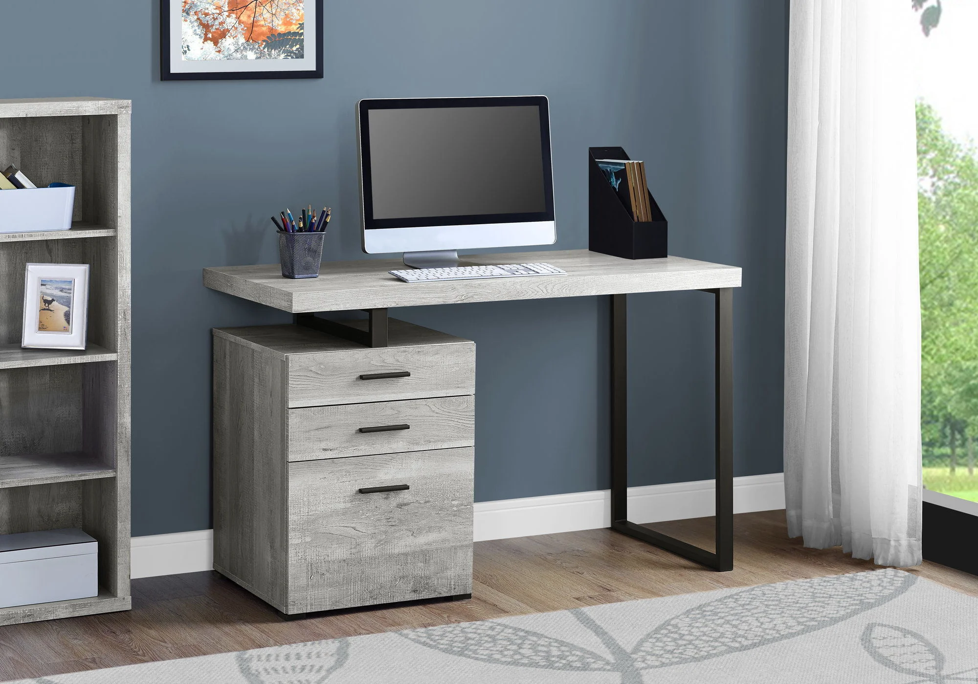 Computer Desk For Home Office, Left, Right Set - Up, Ample Storage Drawers - Image 11