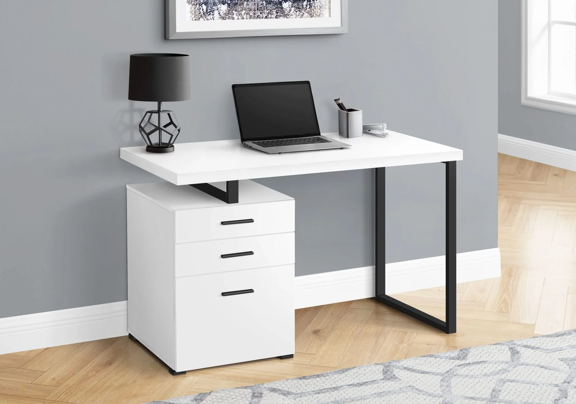 Computer Desk For Home Office, Left, Right Set - Up, Ample Storage Drawers - Image 8