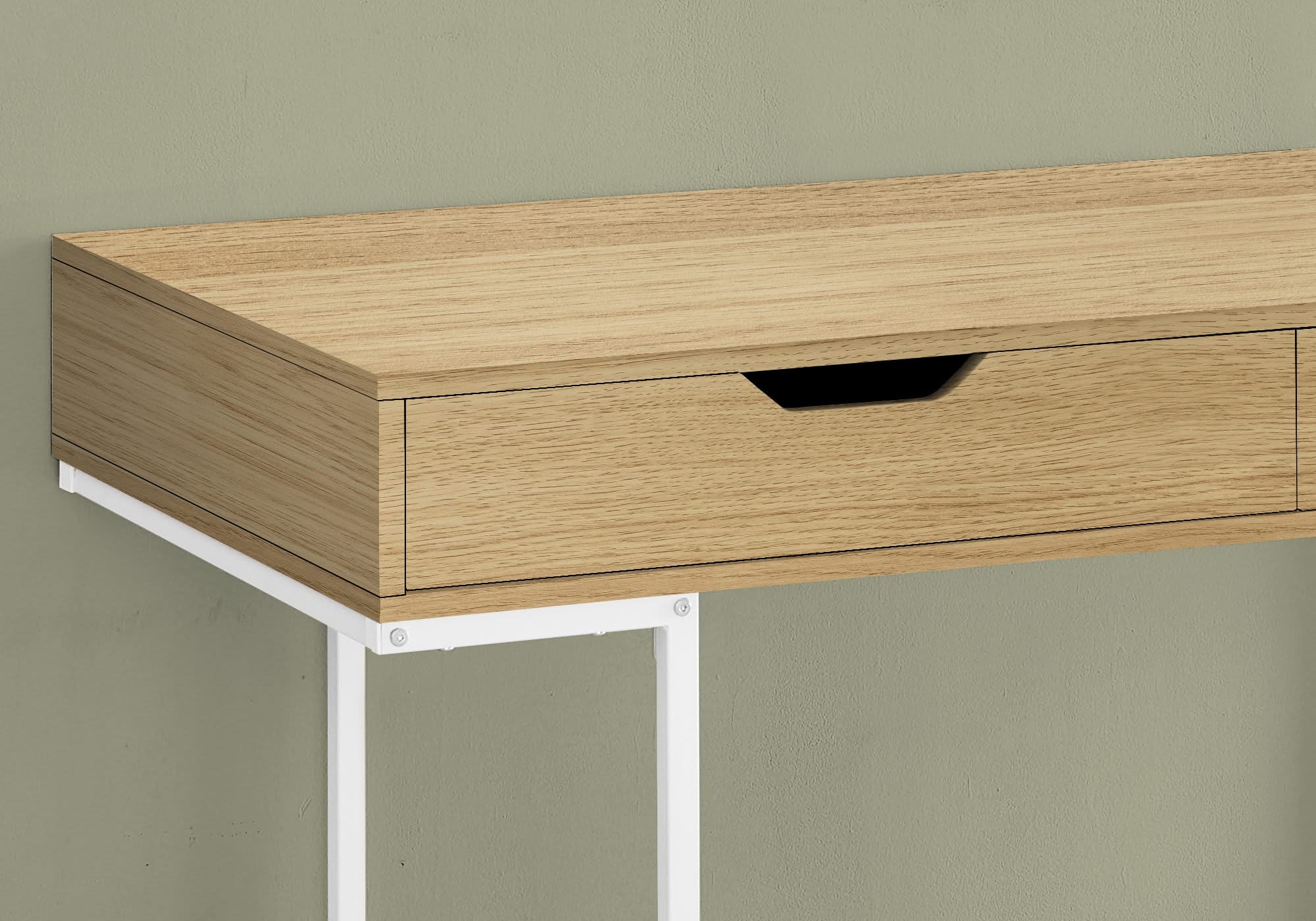 Computer Desk For Home Office, Storage Drawers, Marble Look Contemporary & Modern - Image 10
