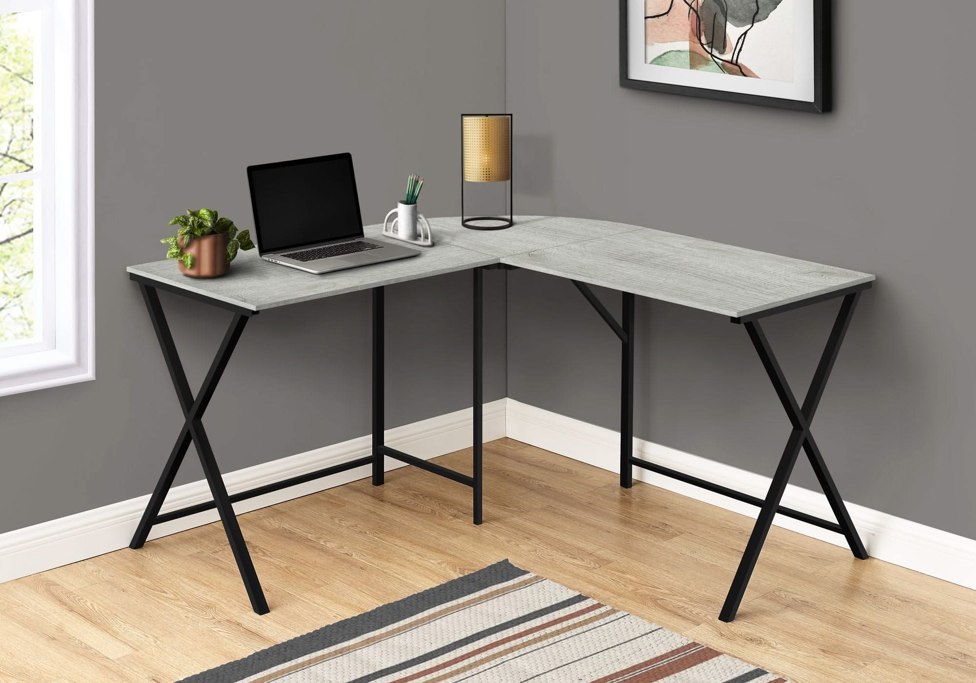 Computer Desk, Home Office, Corner, L Shape, Laptop, Contemporary / Modern - Image 12
