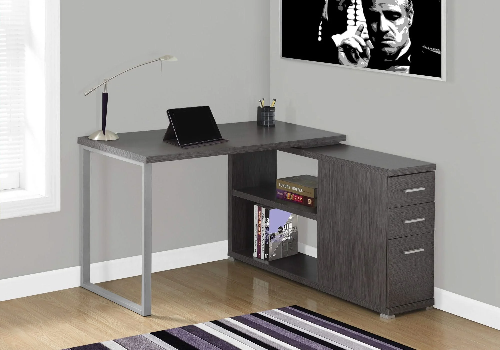 Computer Desk, Home Office, Corner, Left, Right Set - Up, Storage Drawers, L Shape, Laptop, And Contemporary & Modern - Image 16