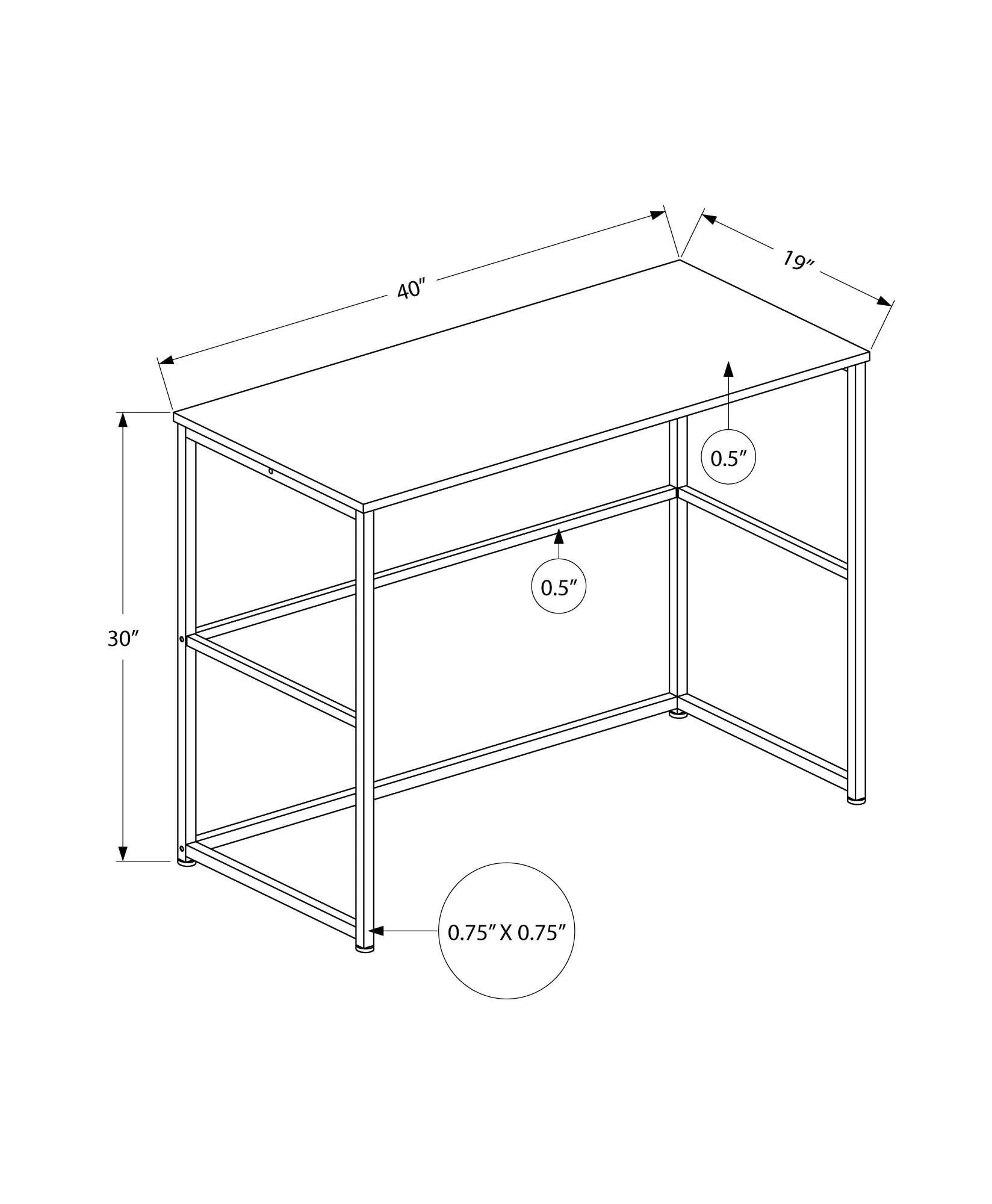 Computer Desk, Home Office, Laptop, Left Right Set-Up, Storage Drawers, Work, Contemporary, Modern - Image 8
