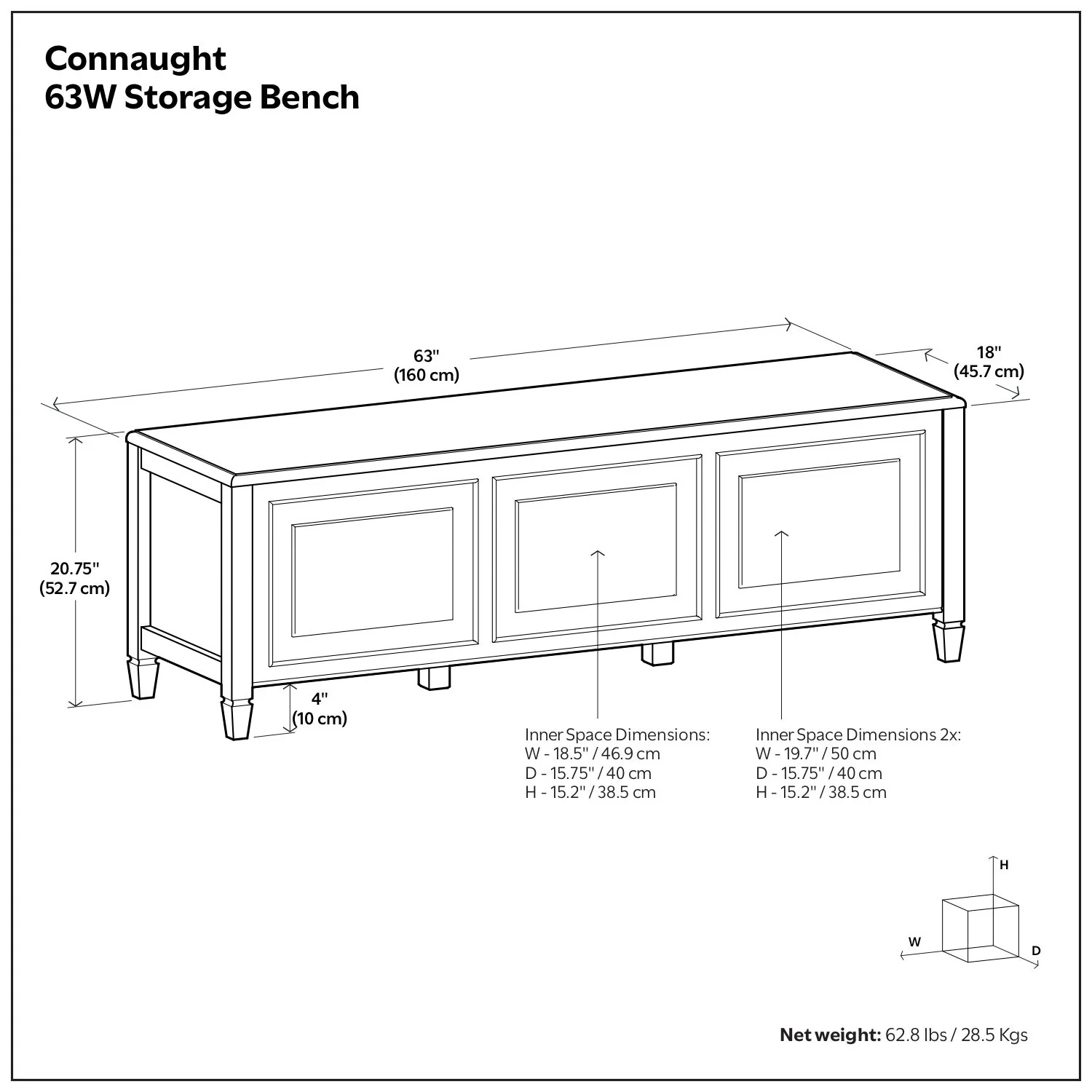 Connaught - Large Storage Bench Trunk - Dark Brown - Image 3