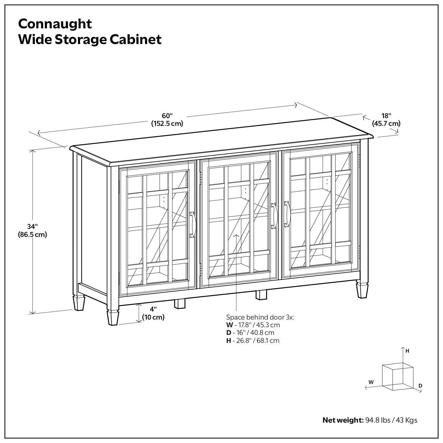 Connaught - Traditional Buffet Cabinet - Image 4