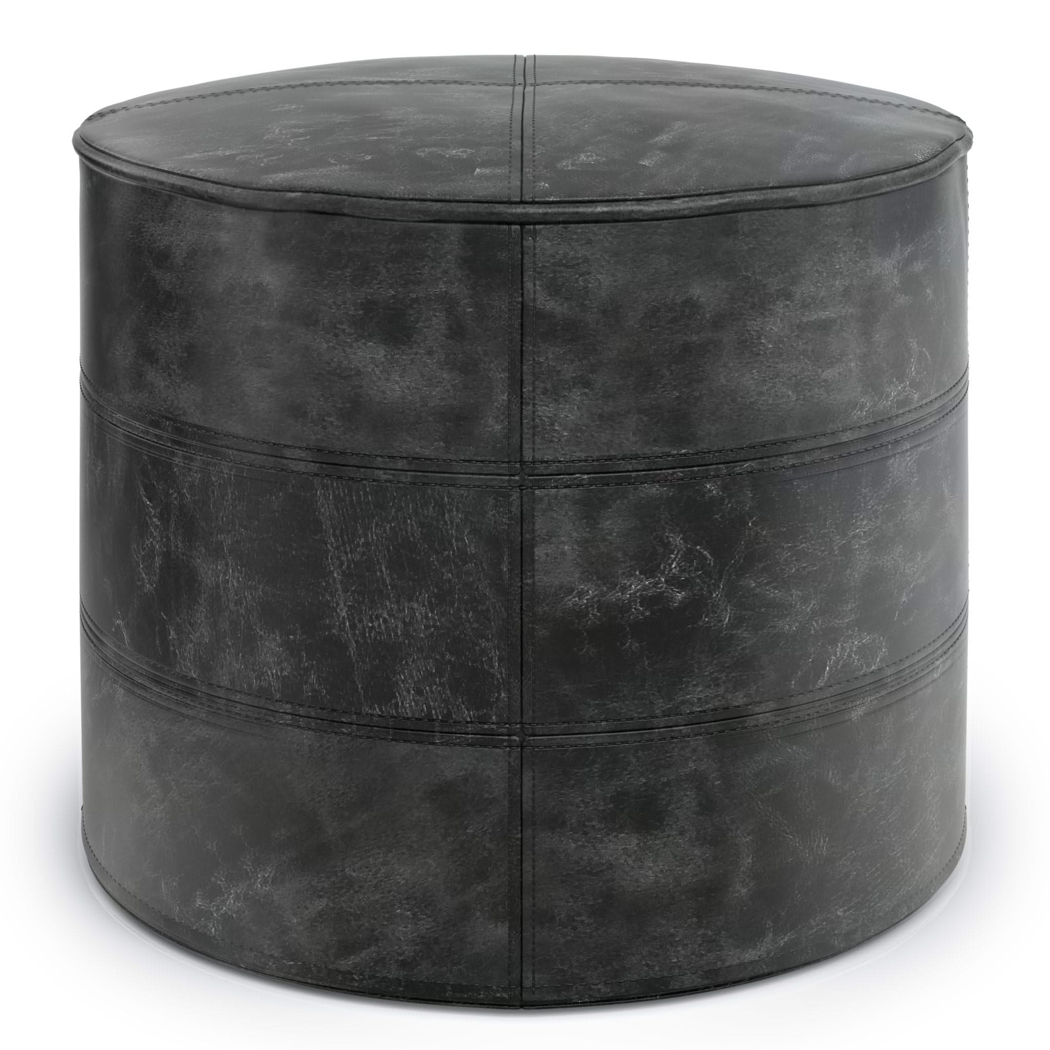 Connor - Handcrafted Round Pouf - Image 3