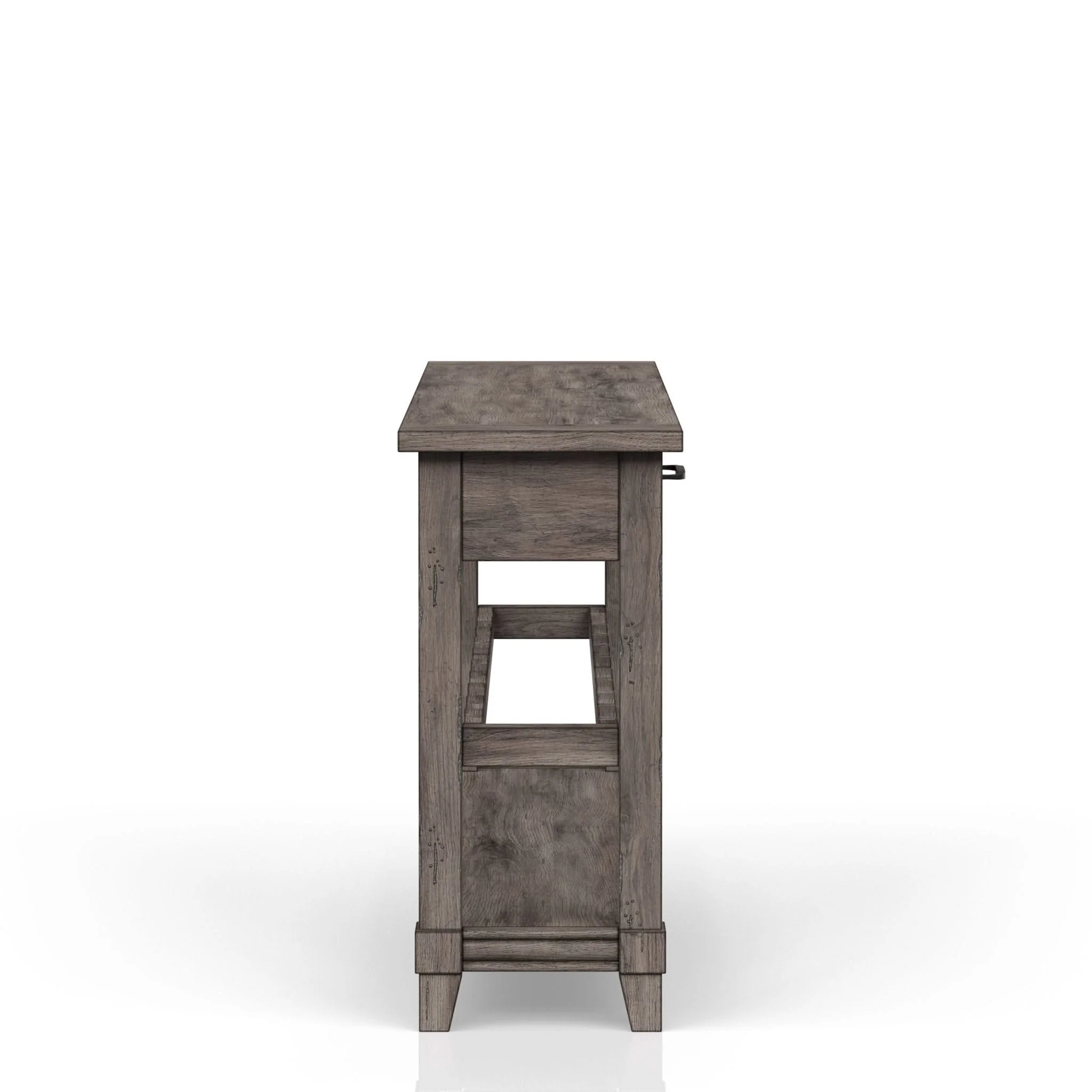 Console Table With Wine Bottle Storage Storage Drawers - Gray - Image 4