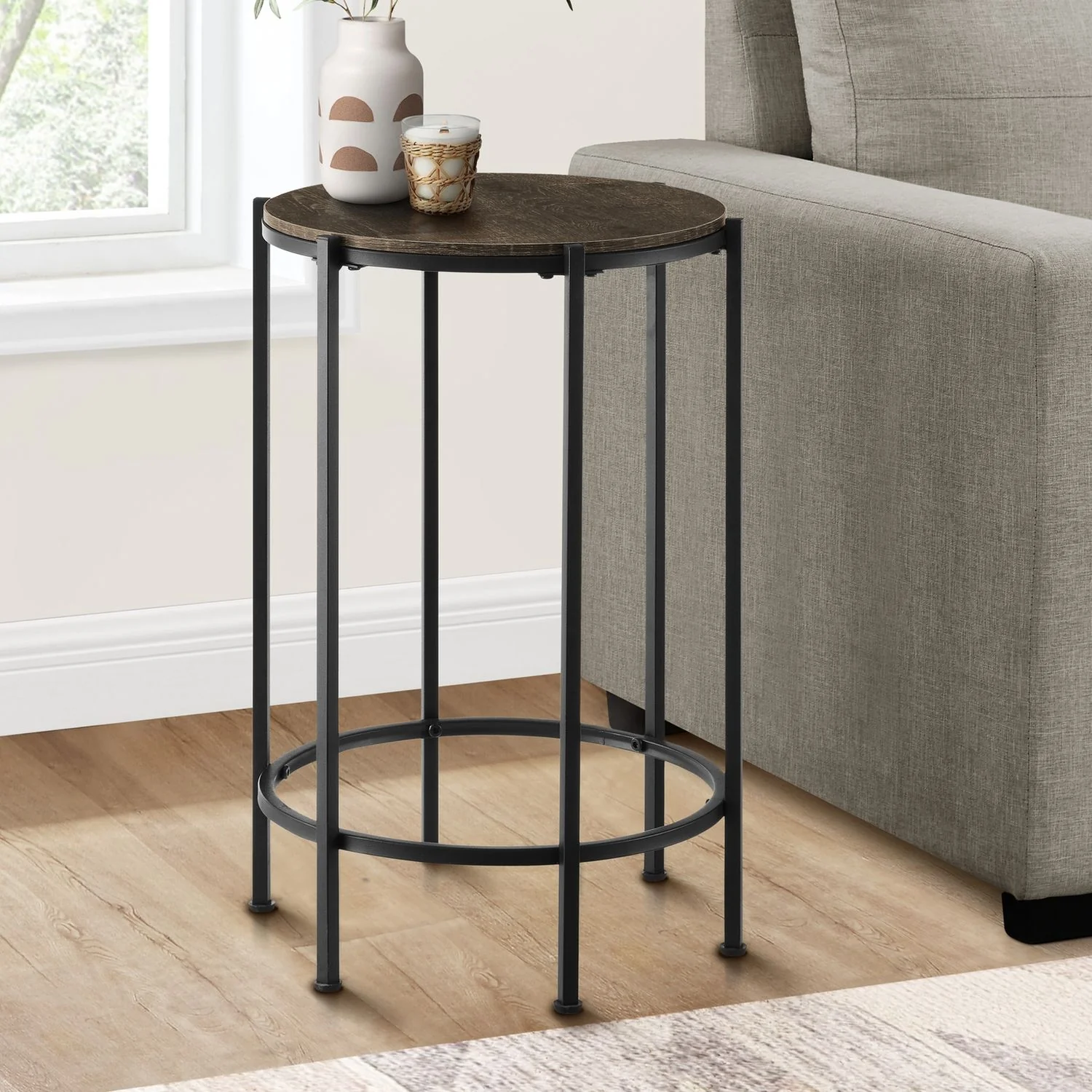 Contemporary Round Accent Table For Living Room - Image 11