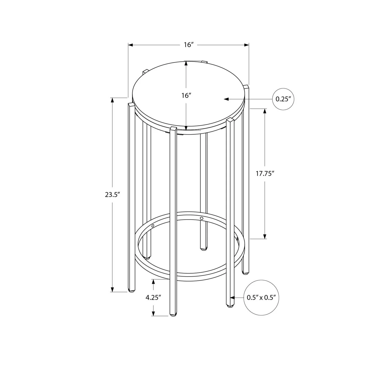 Contemporary Round Accent Table For Living Room - Image 9