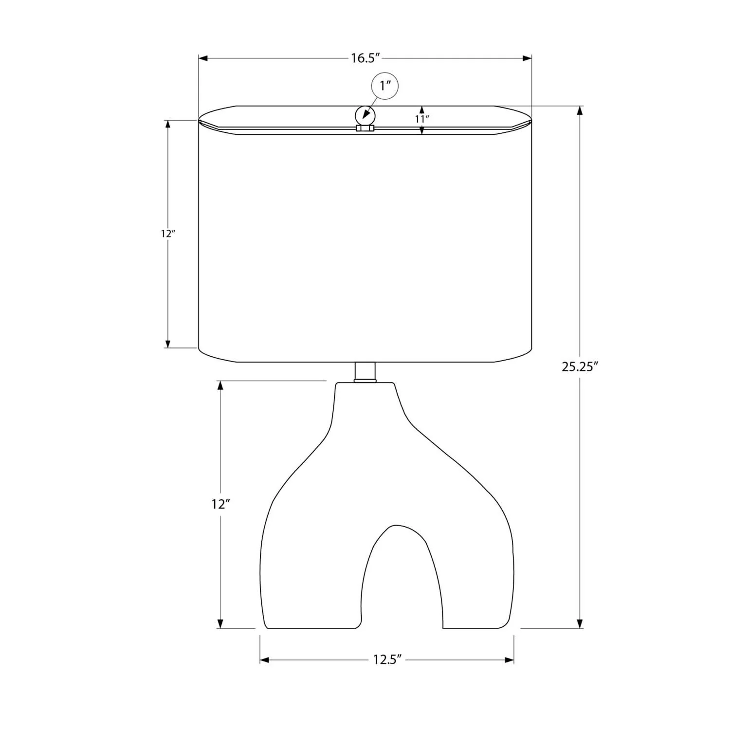 Contemporary Table Lamp With Shade - Image 16