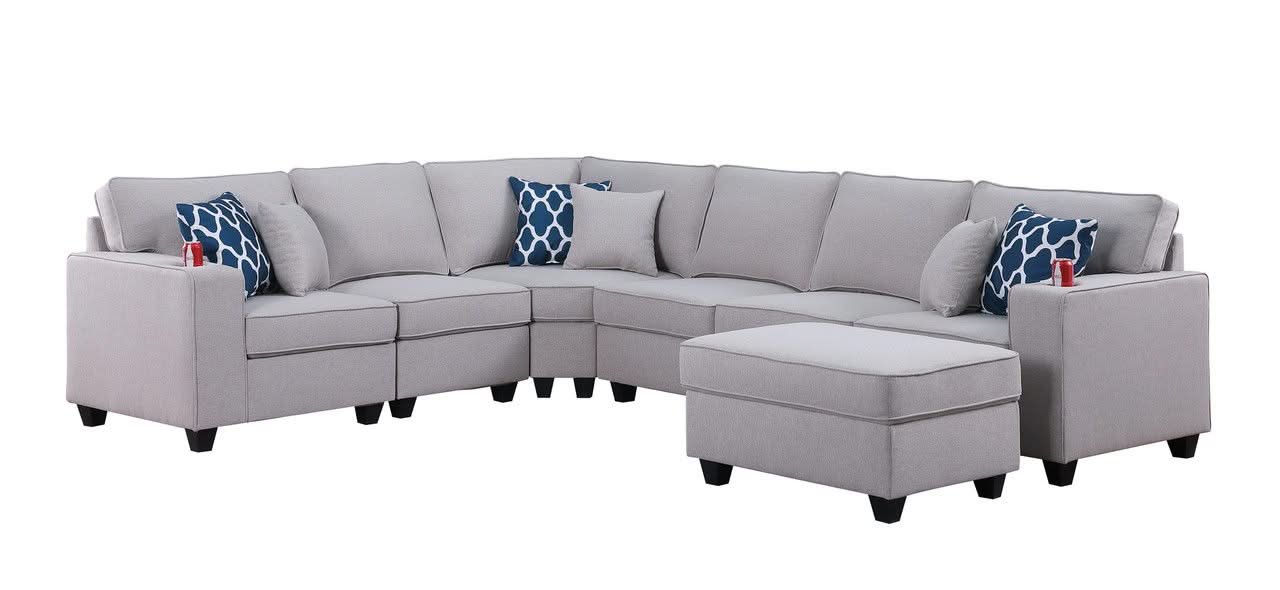 Cooper - Comfort Sectional Sofa With Ottomans And Cupholder - Image 5