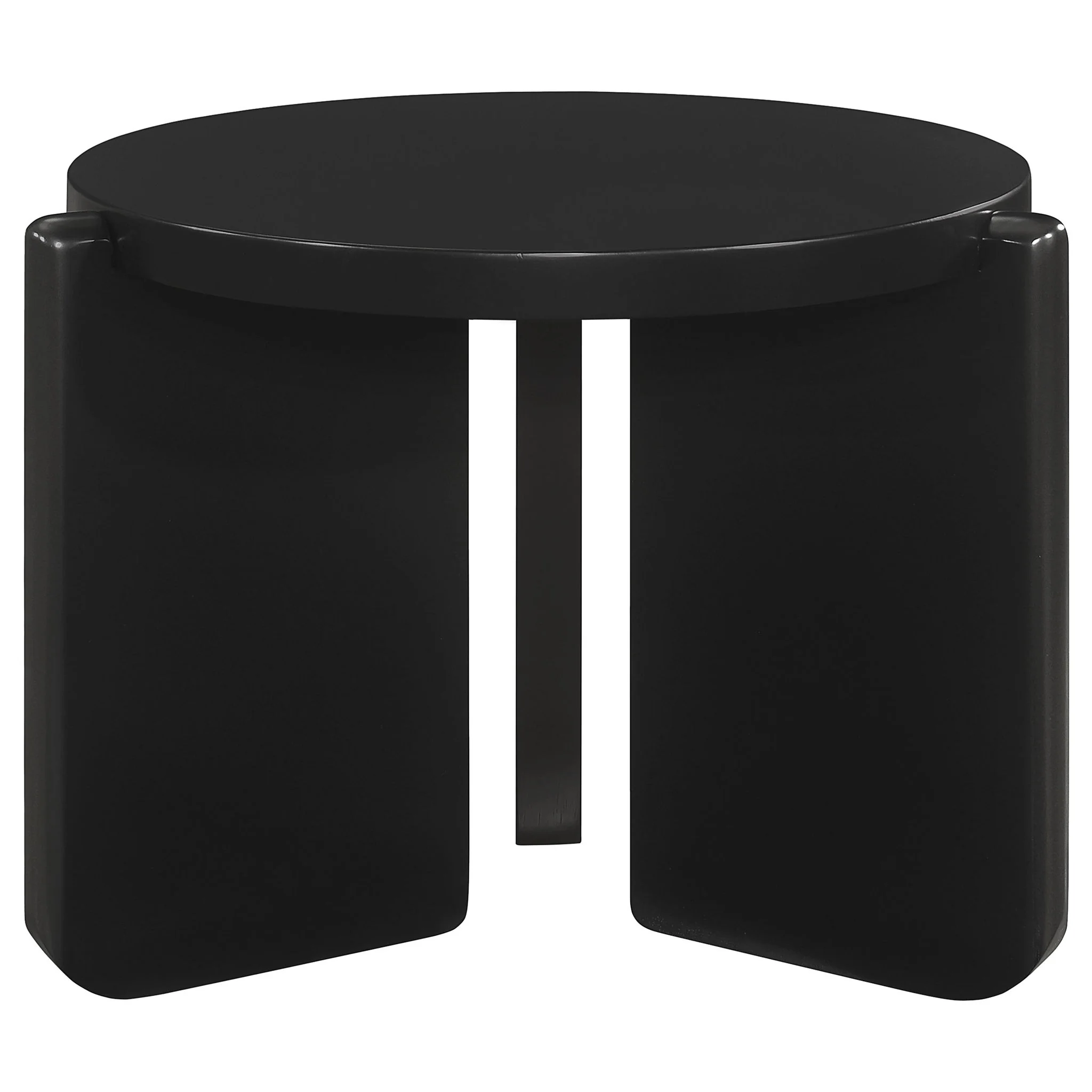 Cordova 3-piece Solid Wood Coffee and End Table Set Black - Image 2