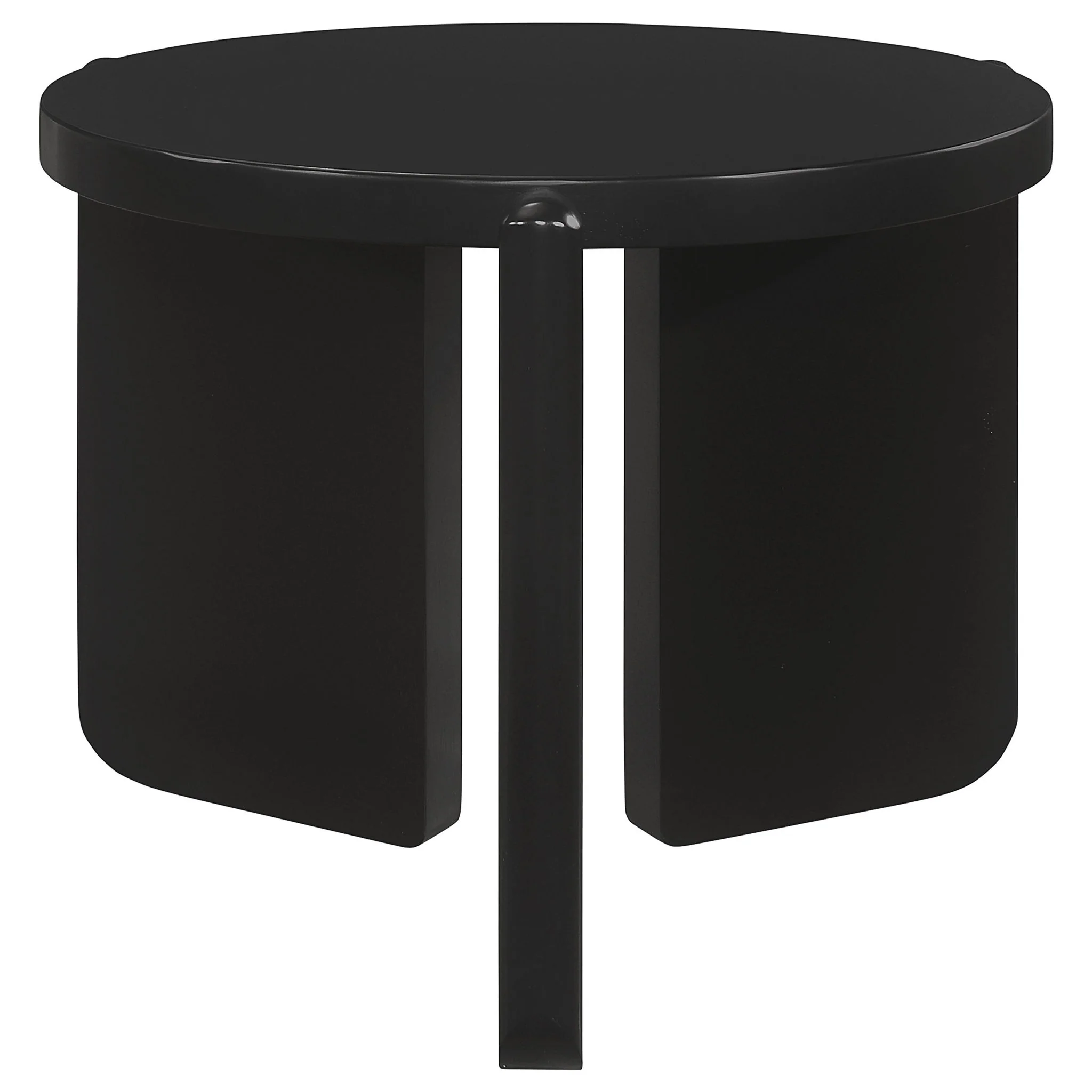 Cordova 3-piece Solid Wood Coffee and End Table Set Black - Image 4