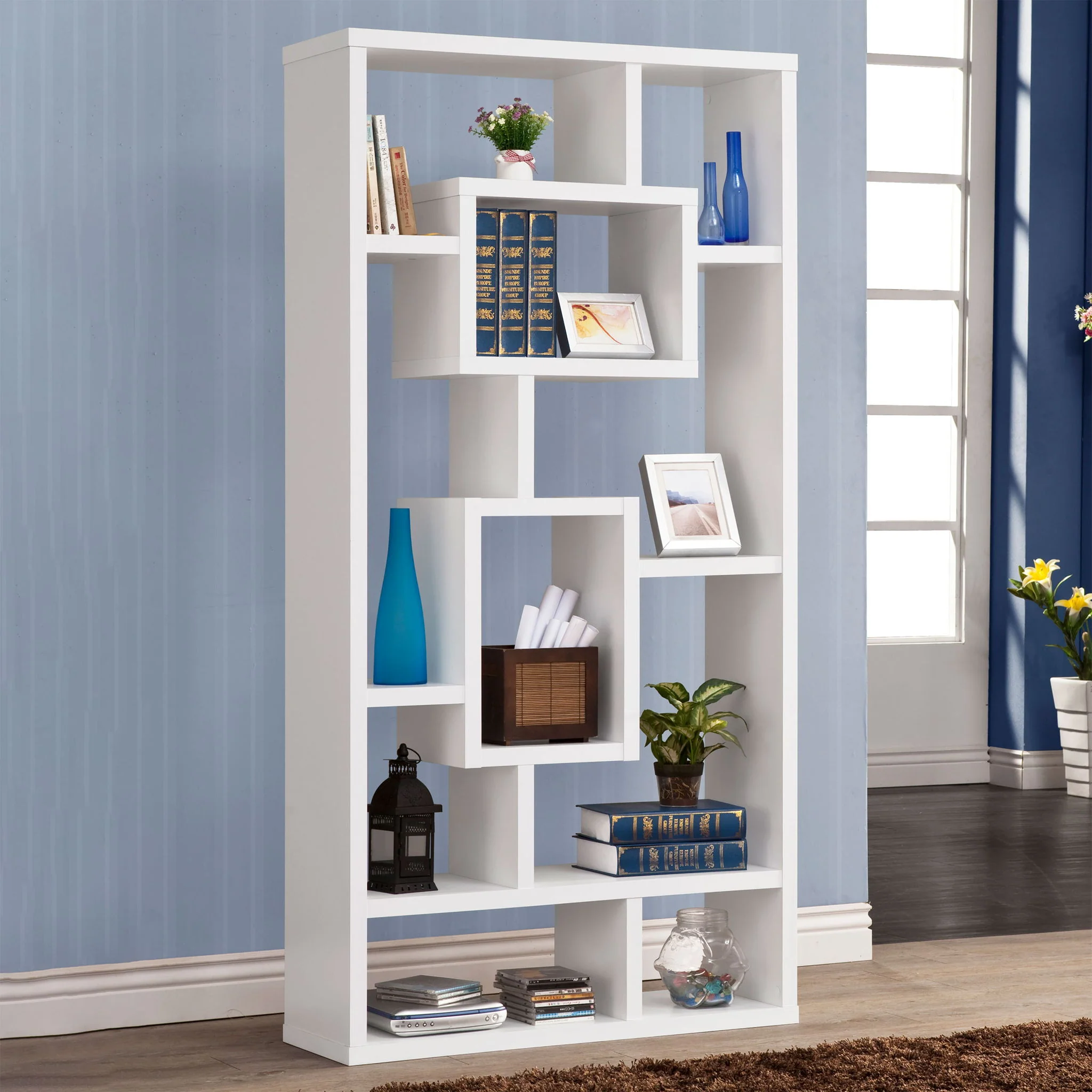 Corey 71-inch 8-shelf Bookshelf White - Image 4