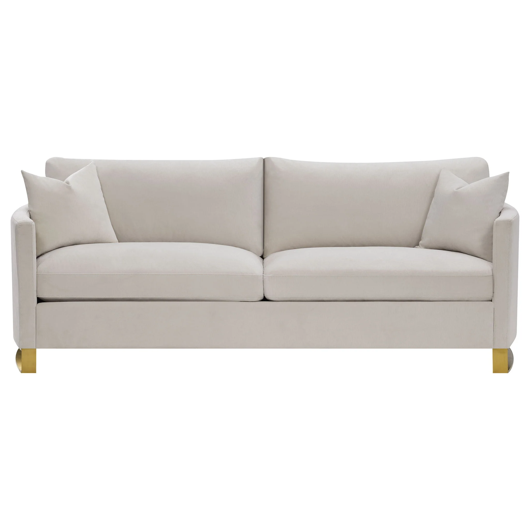 Corliss 2-piece Upholstered Arched Arm Sofa Set Beige - Image 2