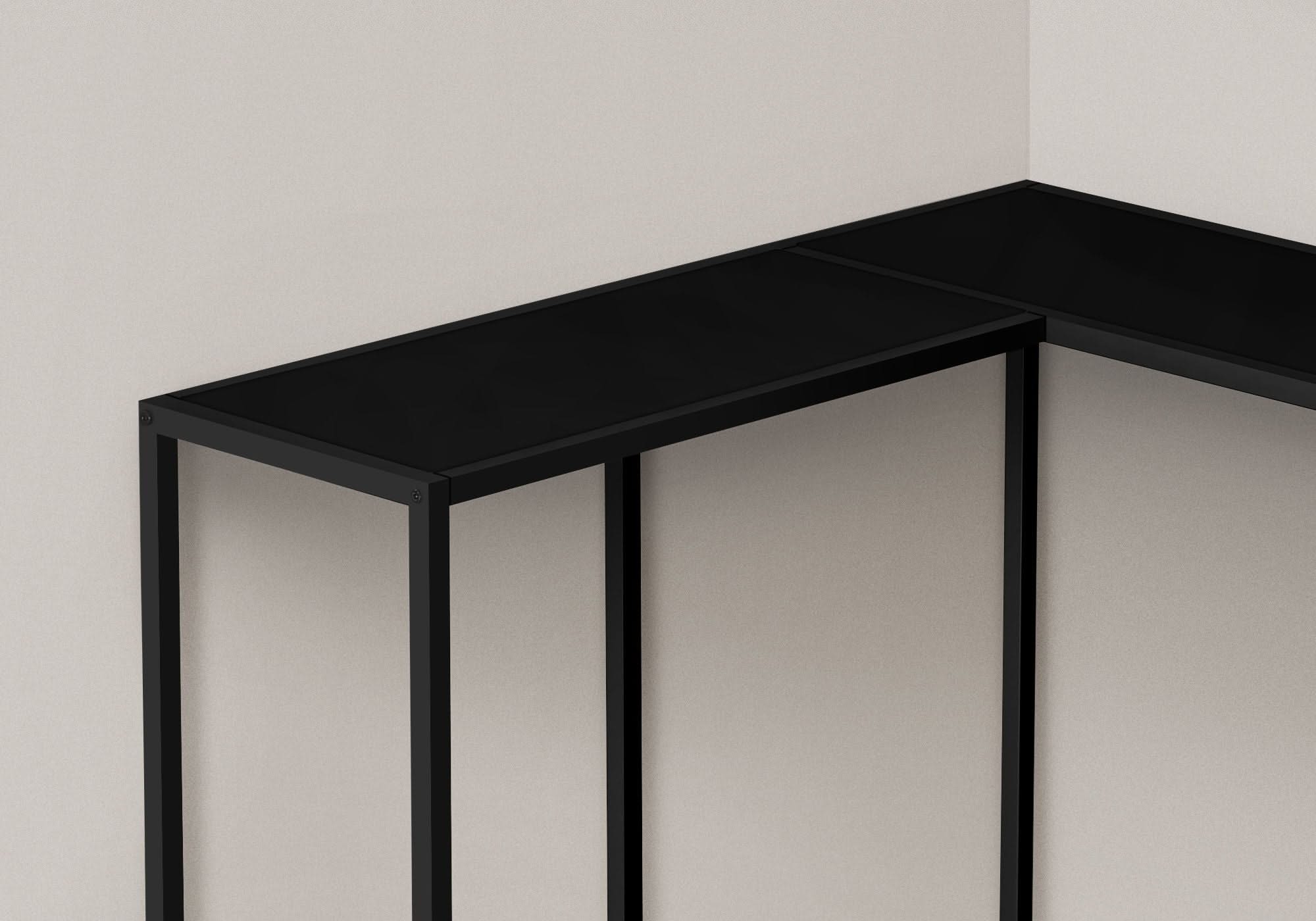 Corner Accent Console Table For Entryway, Contemporary & Modern - Black - Image 3