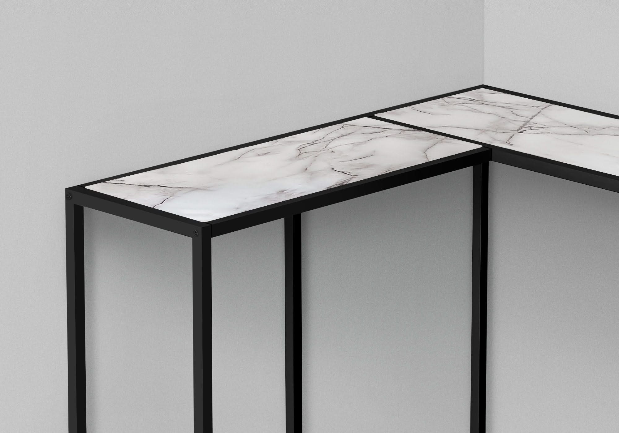 Corner Accent Console Table For Entryway, Unique L-Shaped Design - Image 7