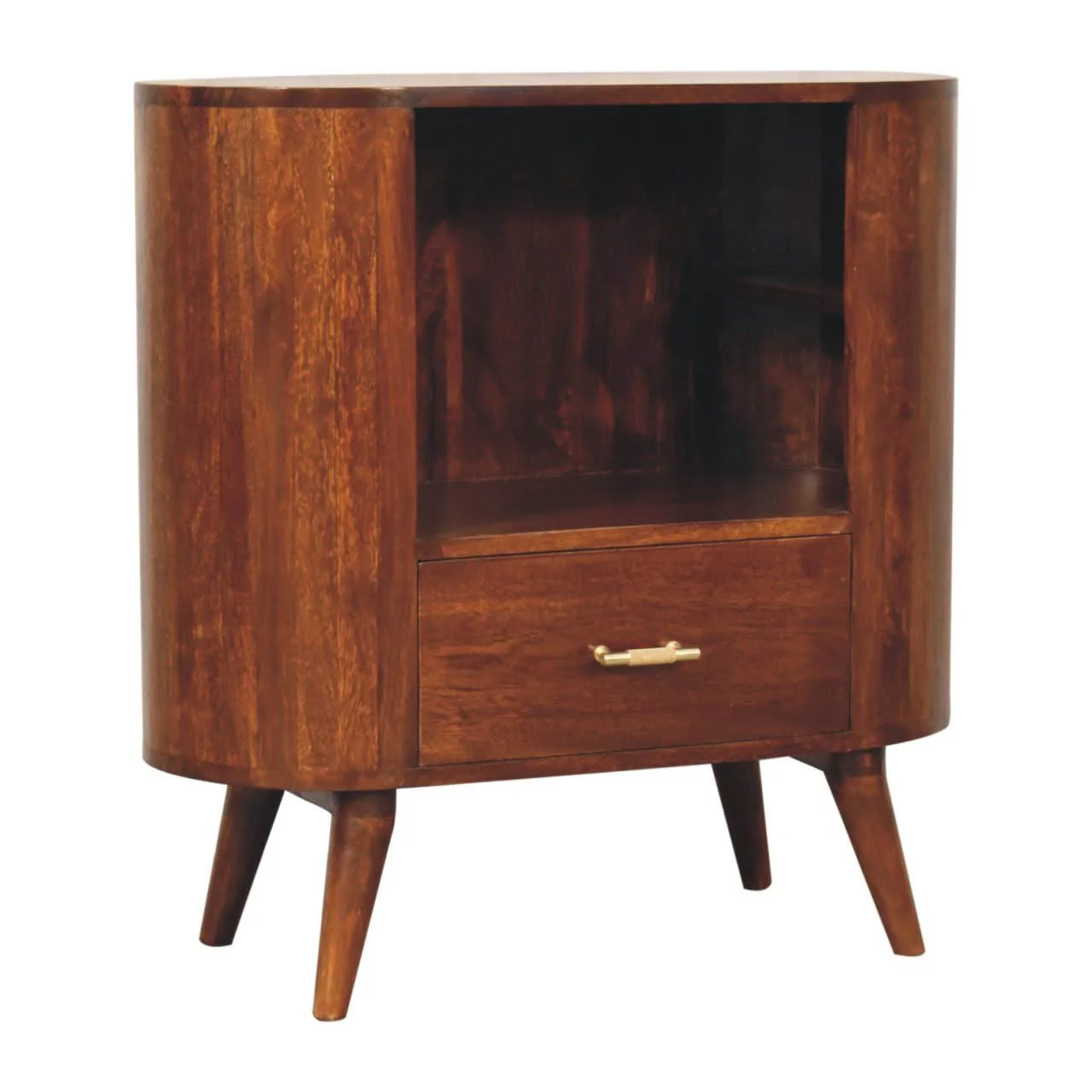 Cortez - T Bar Open Slot Cabinet - Dark Brown - Image 3