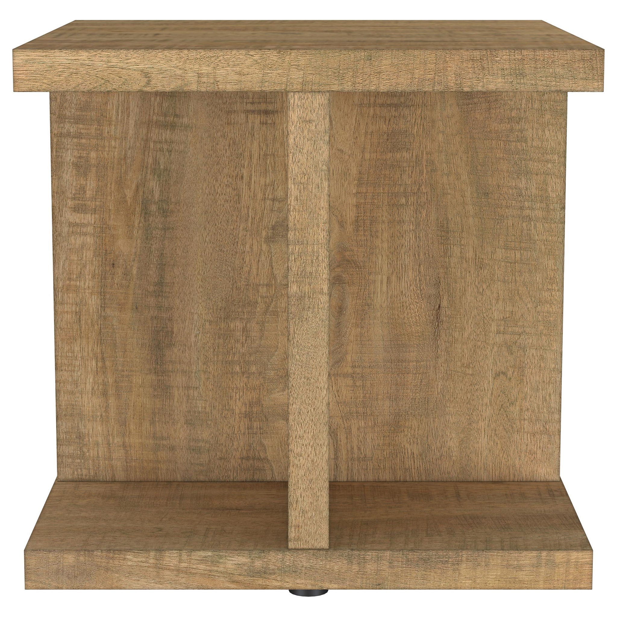 Cortona Square Engineered Wood End Side Table Mango - Image 4