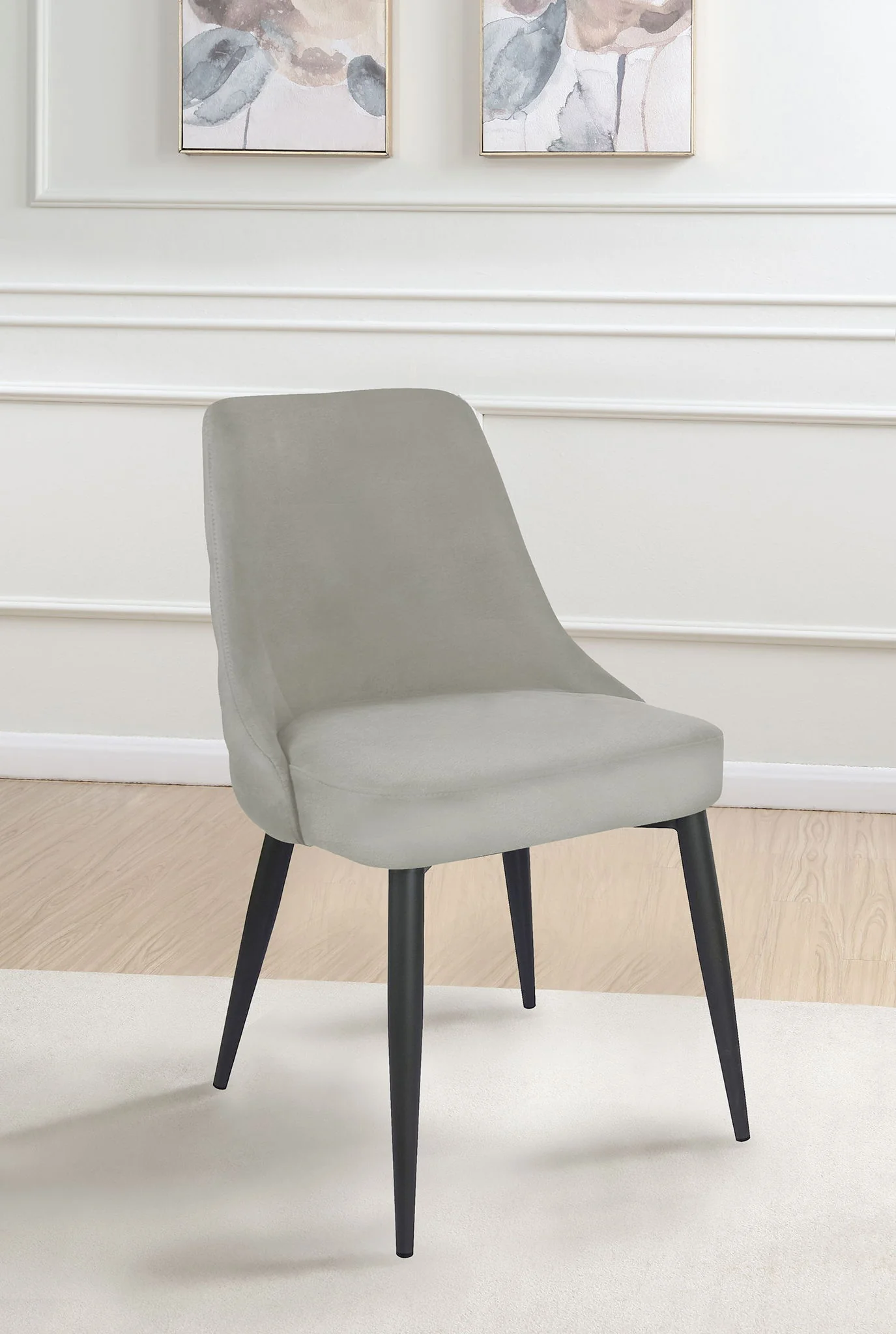Cosmo Upholstered Dining Side Chair Light Grey (Set of 2) - Image 3