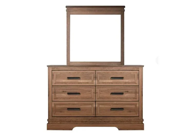 Coventry Hall 5PC Pecan Wood Bedroom Set with Upholstered Sleigh Bed in Queen or King - Image 6