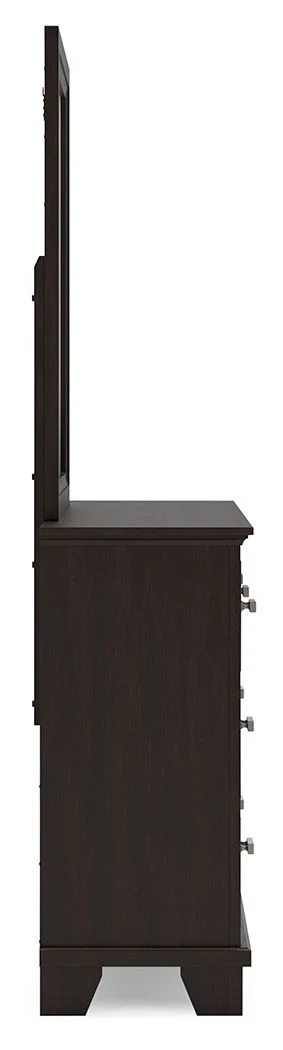 Covetown - Dresser And Mirror - Dark Brown - Image 3