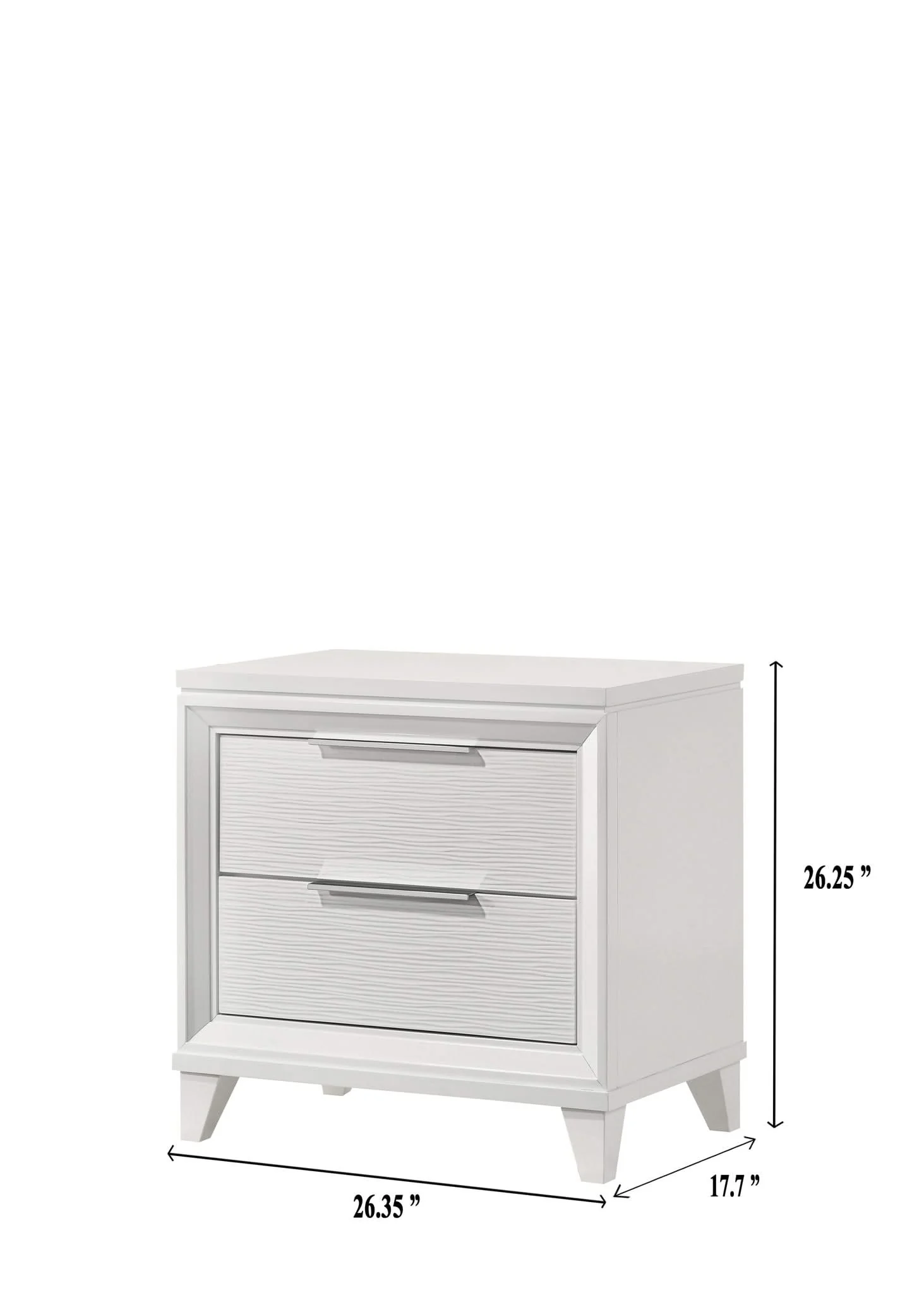 Cressida - Nightstand - White - Image 3