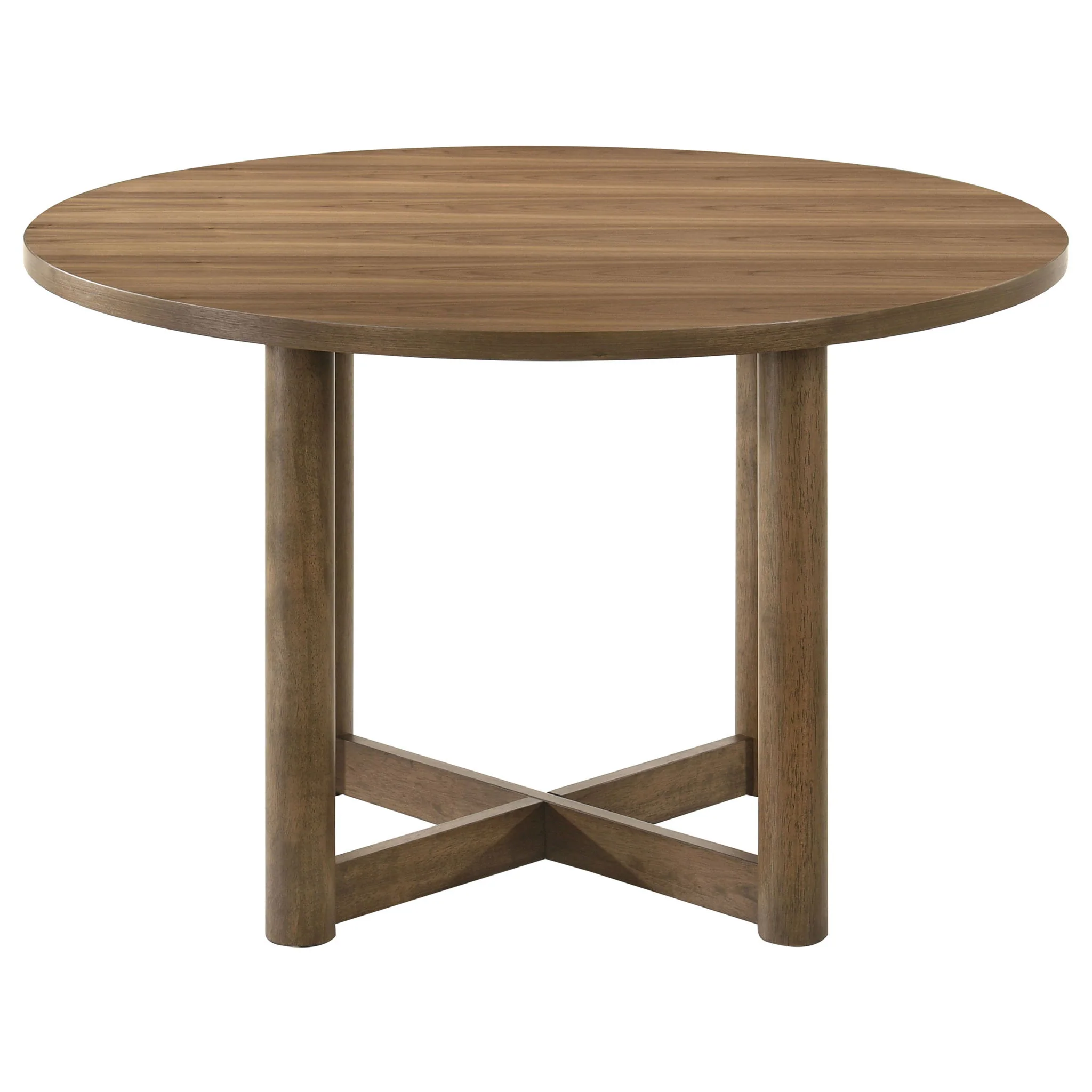 Crestmore 46-inch Round Wood Dining Table Walnut - Image 2