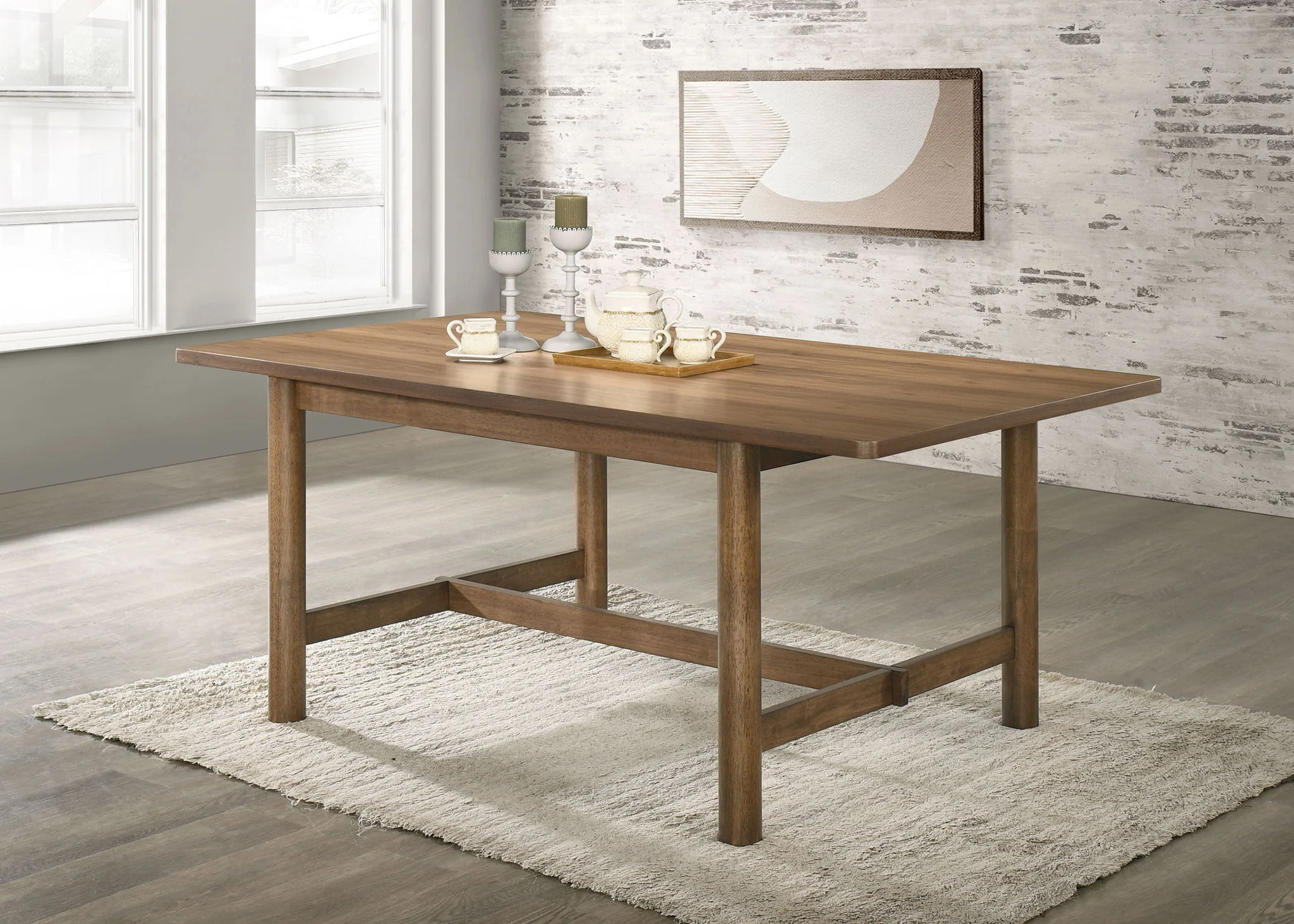 Crestmore 71-inch Rectangular Wood Dining Table Walnut - Image 2
