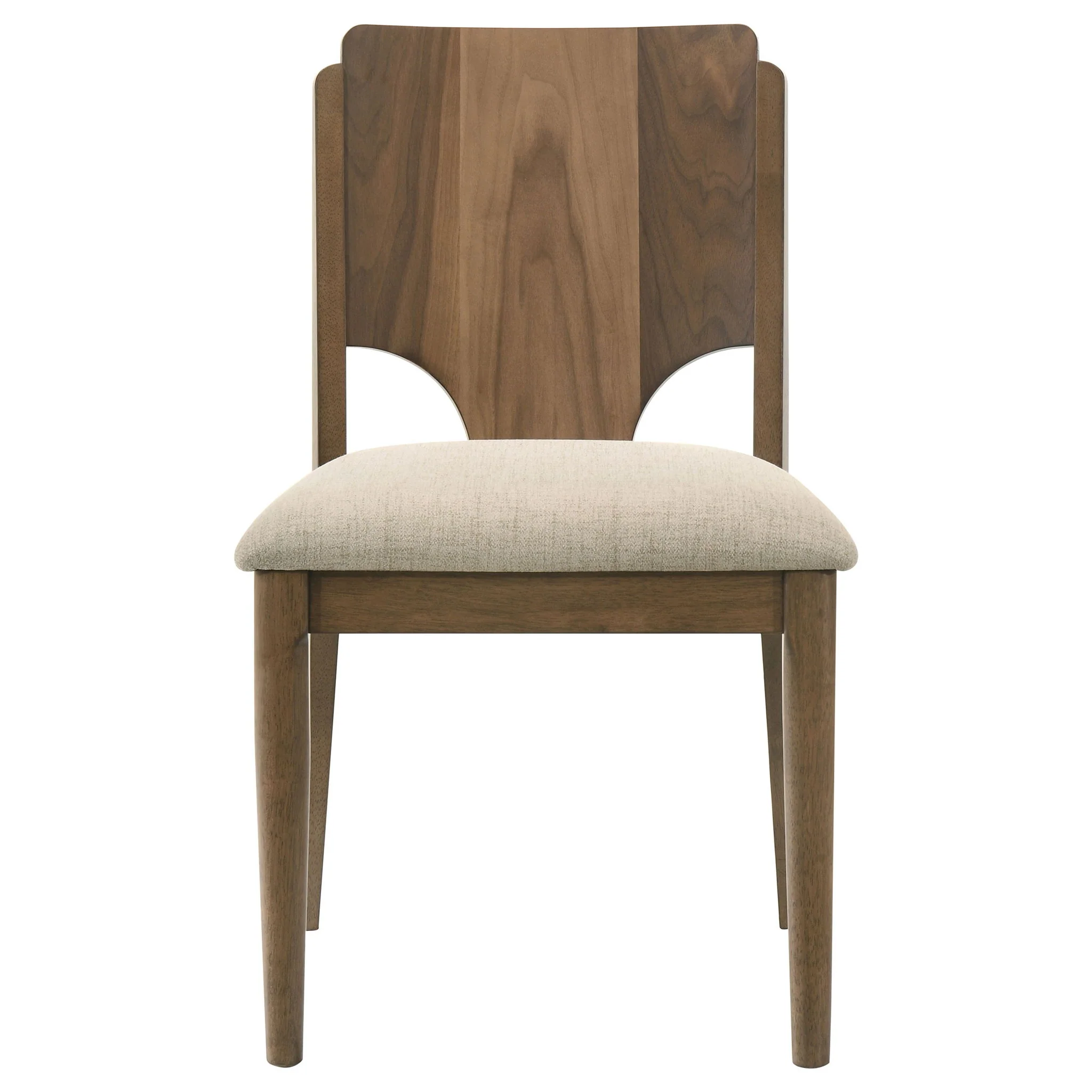 Crestmore Dining Chair Upholstered Seat Walnut (Set of 2) - Image 4