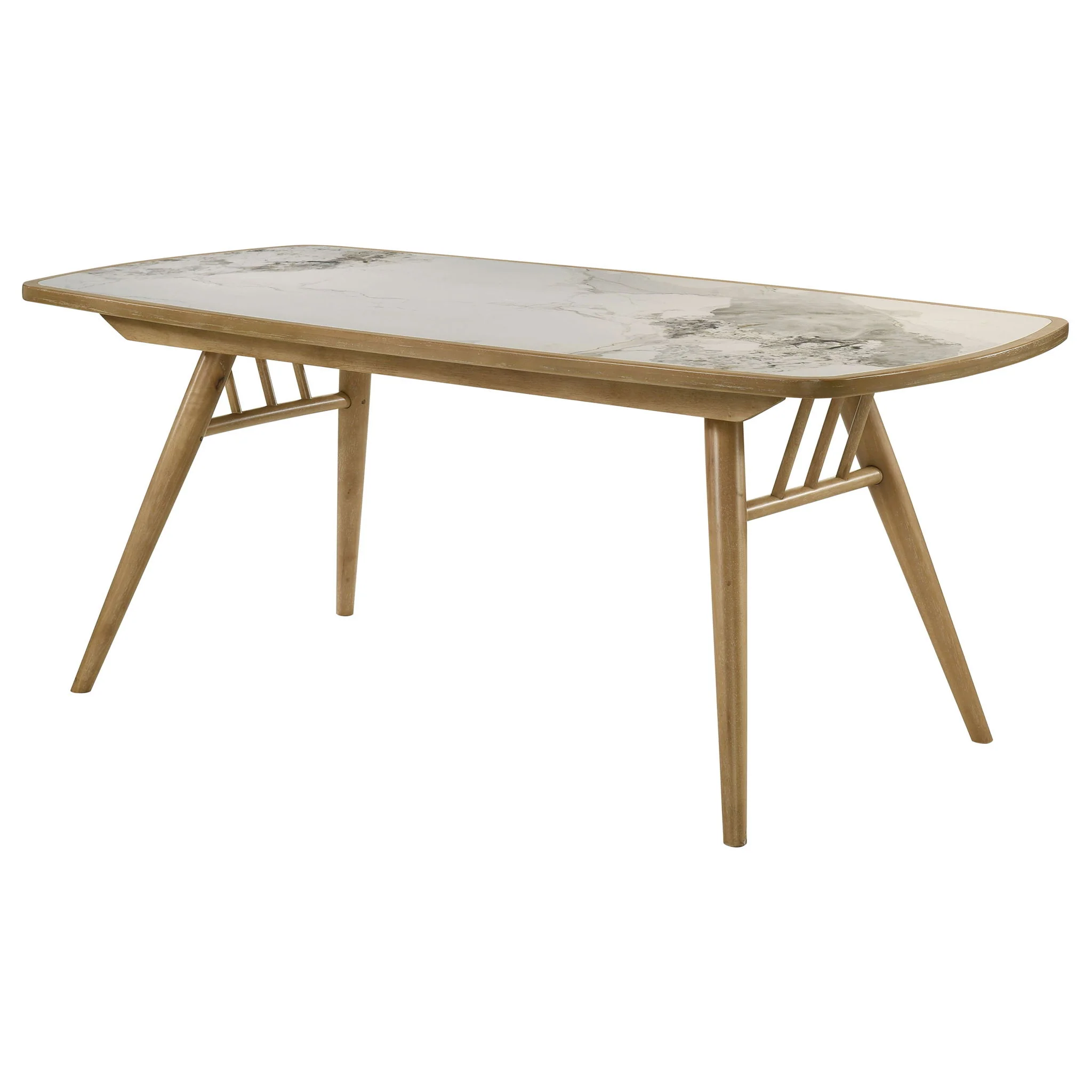 Croyden 73-inch Rectangular Dining Table Weathered Natural - Image 2
