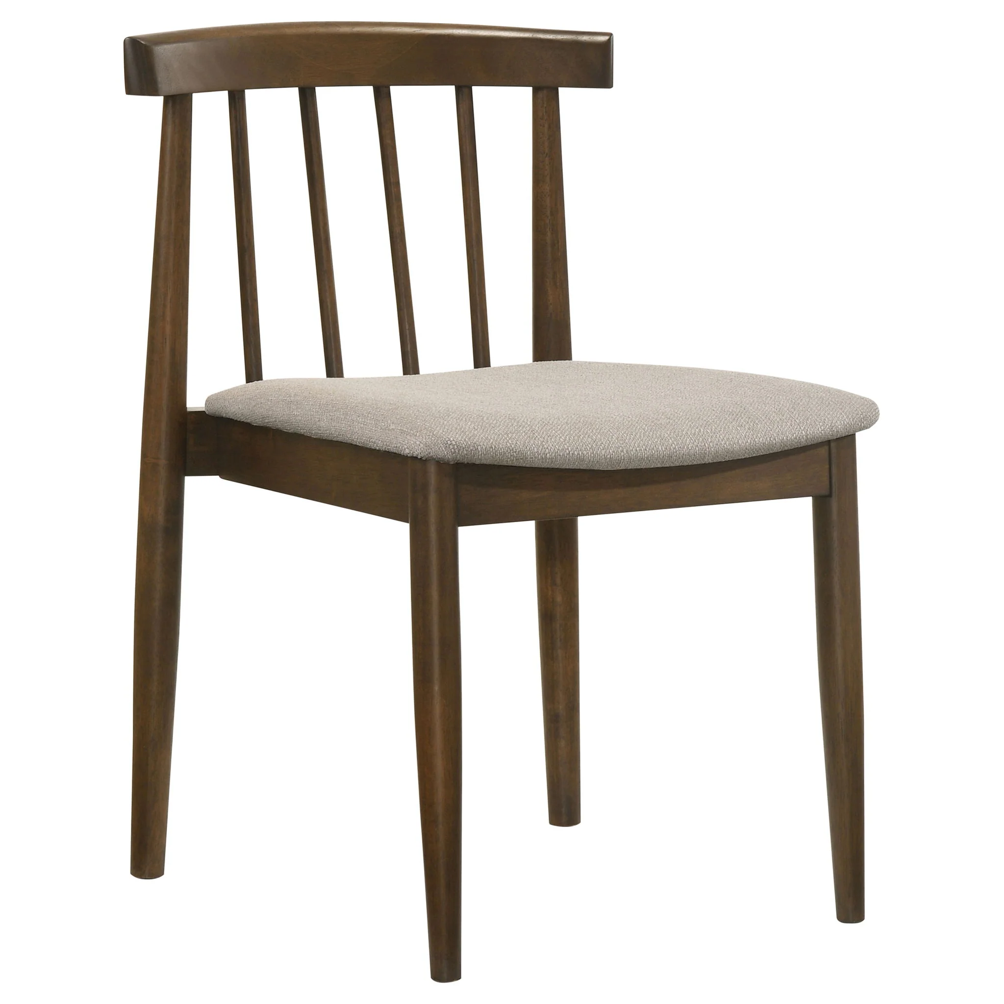 Cullen Dining Side Chair Upholstered Seat Dark Walnut (Set of 2) - Image 2
