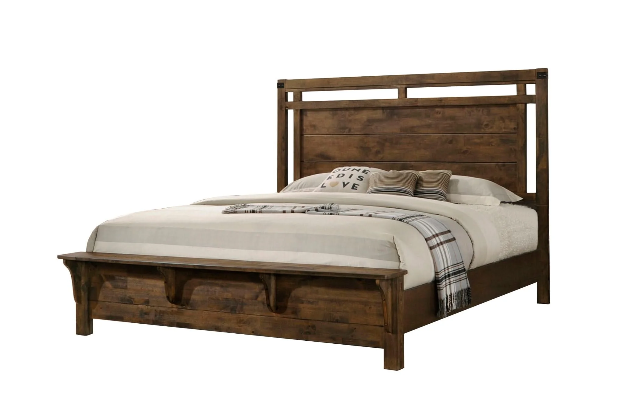 Curtis - Queen 4 Piece Bedroom Set - Dark Oak - Image 4