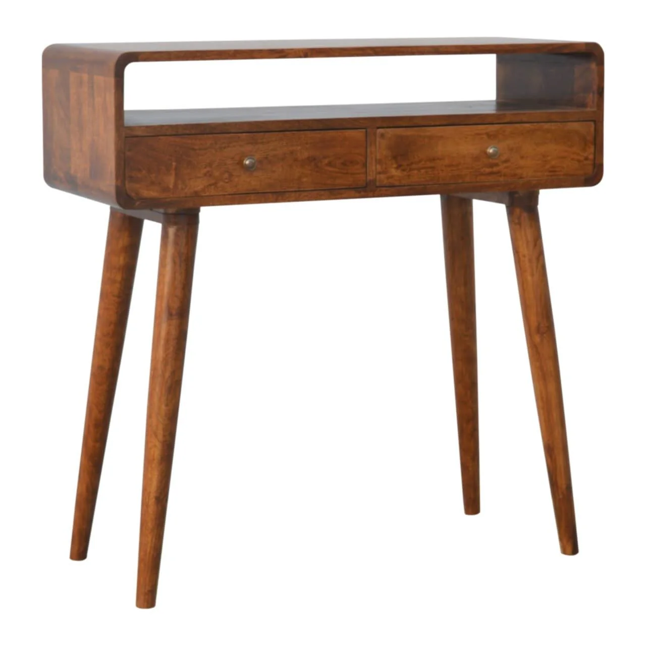 Curved Chestnut Console Table - Image 10
