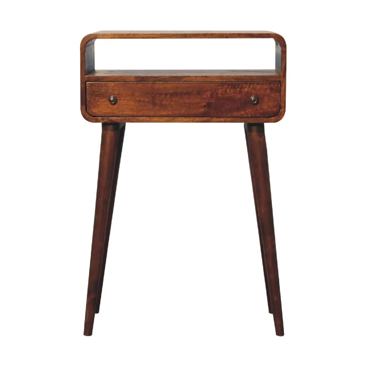 Curved Chestnut Console Table - Image 2