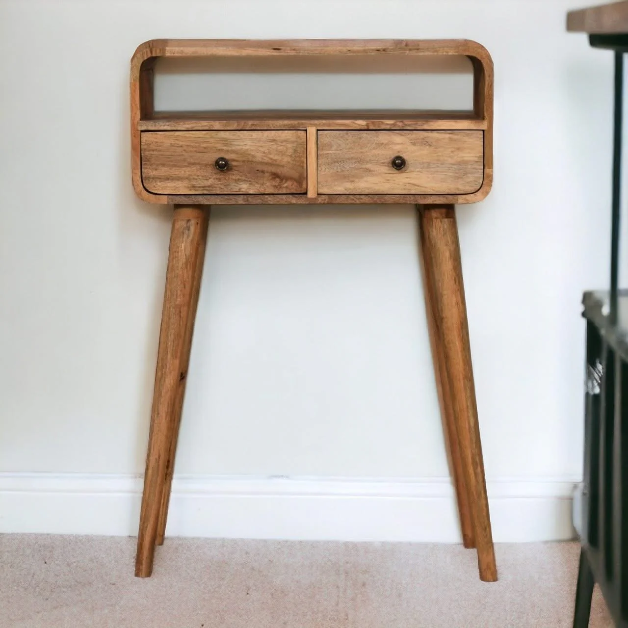 Curved Chestnut Console Table - Image 3