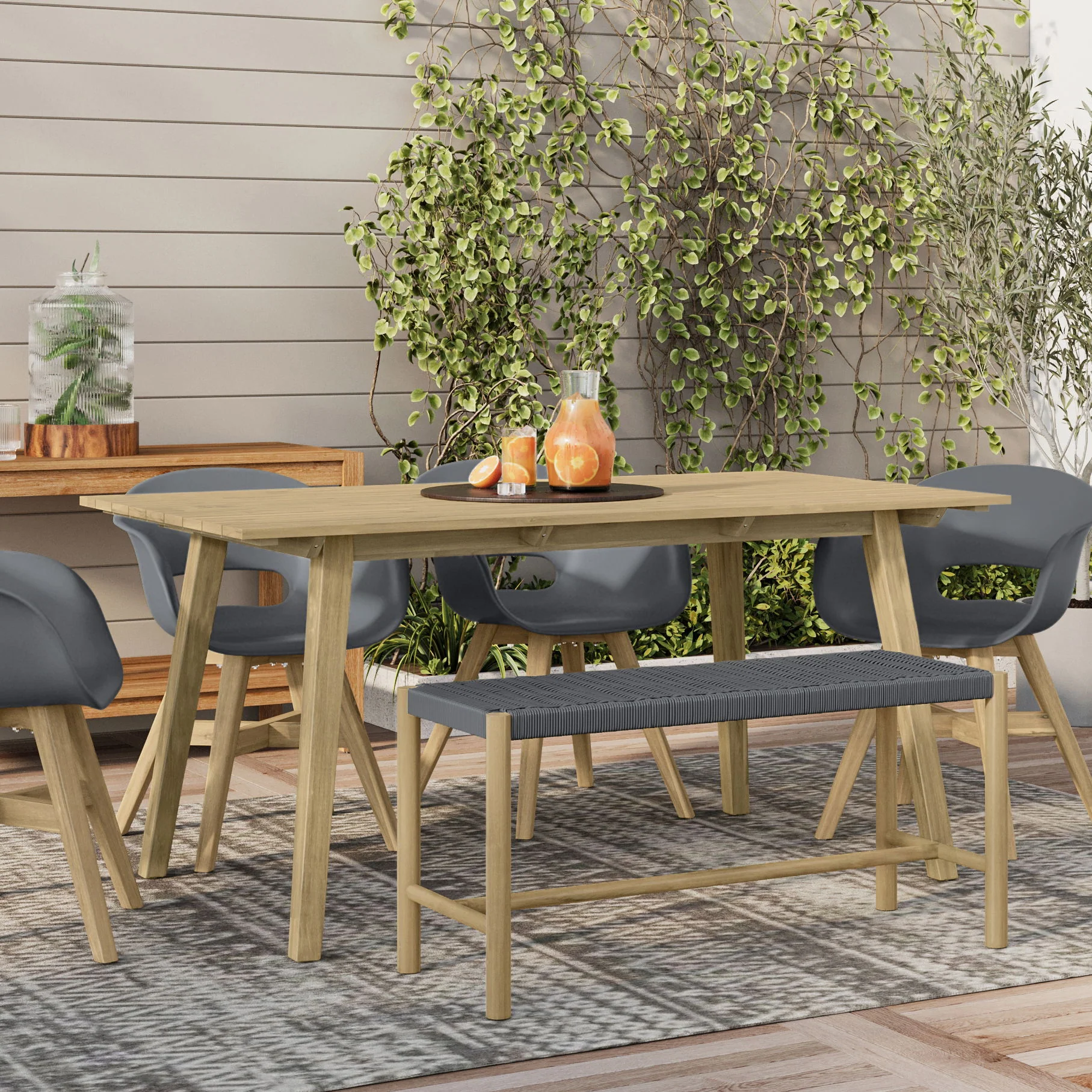 Dahlia - Outdoor Indoor Contemporary Bench - Image 6