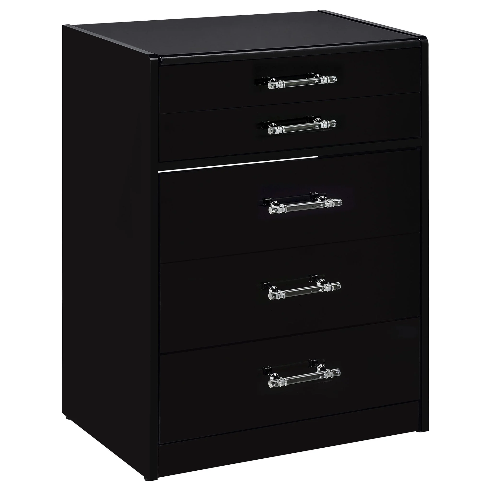 Danbury 3-drawer Makeup Vanity & Stool Set Black High Gloss - Image 2