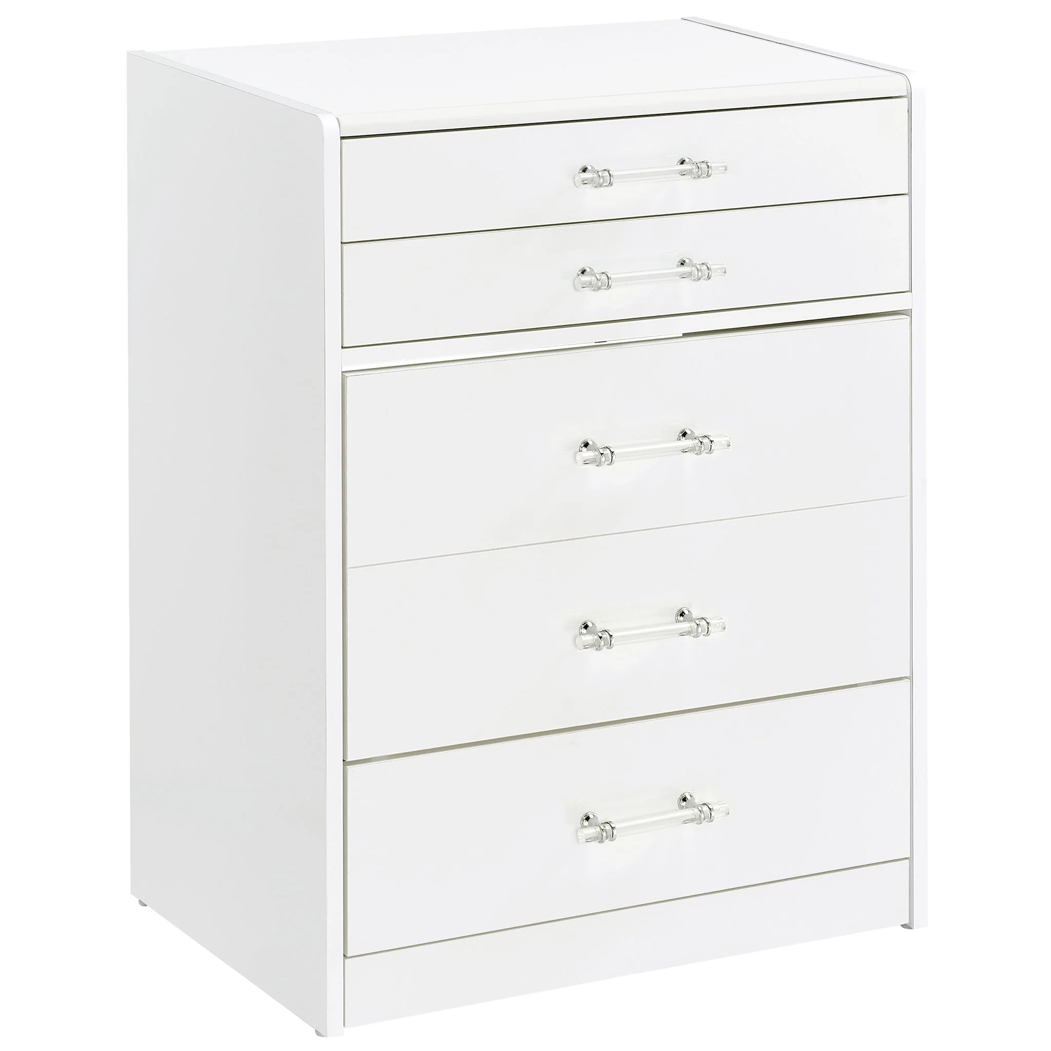 Danbury 3-drawer Makeup Vanity & Stool Set White High Gloss - Image 2