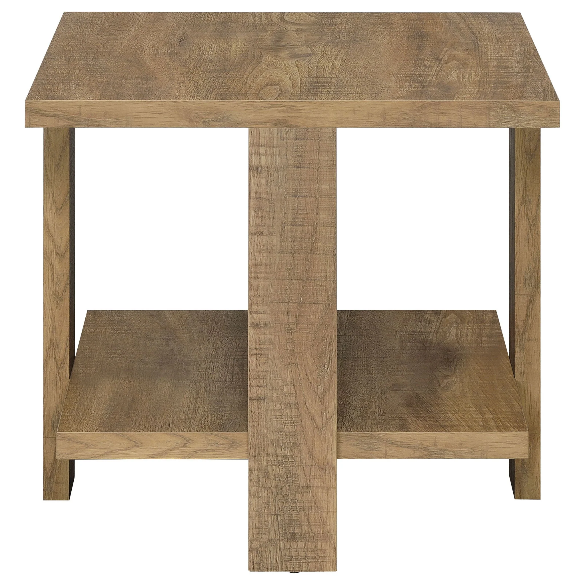 Dawn Square Engineered Wood End Table Mango Brown - Image 2