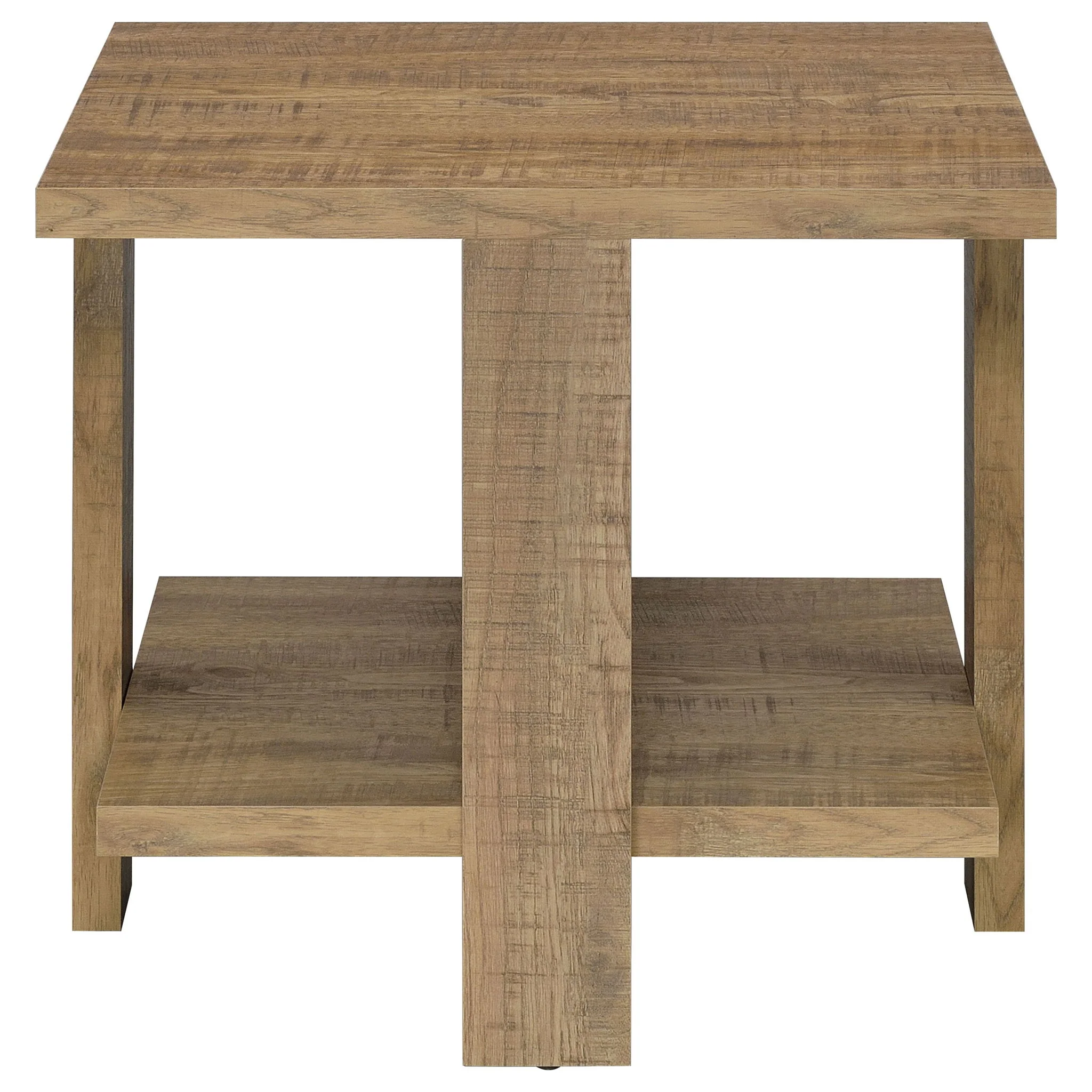 Dawn Square Engineered Wood End Table Mango Brown - Image 4