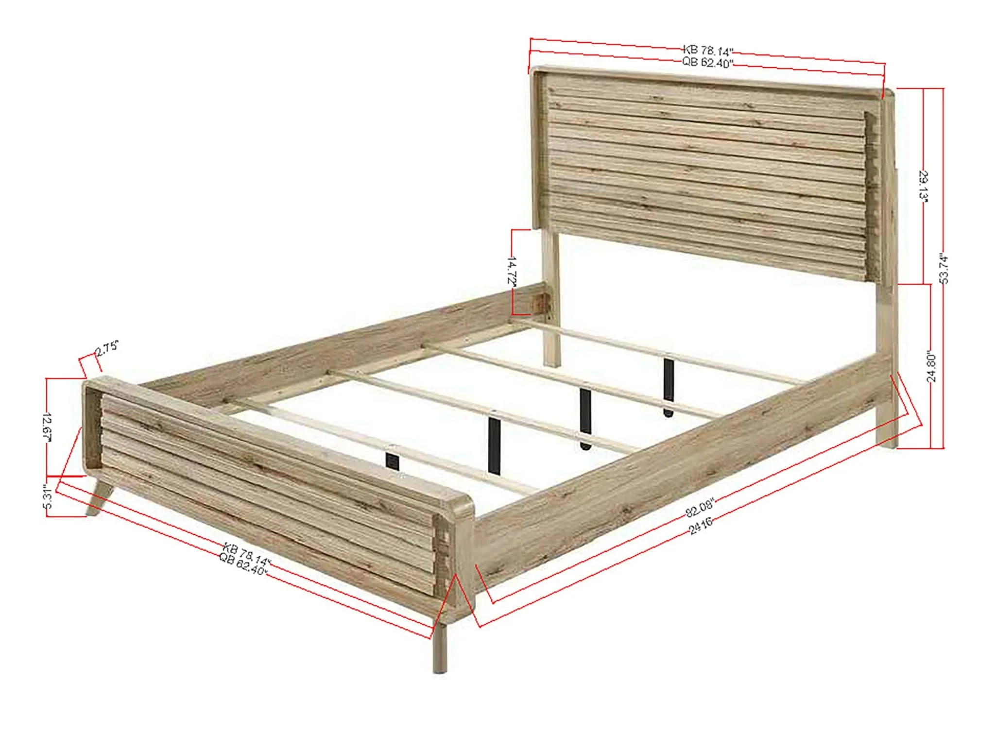 Dawson - King 5 Piece Bedroom Set - Light Brown - Image 3