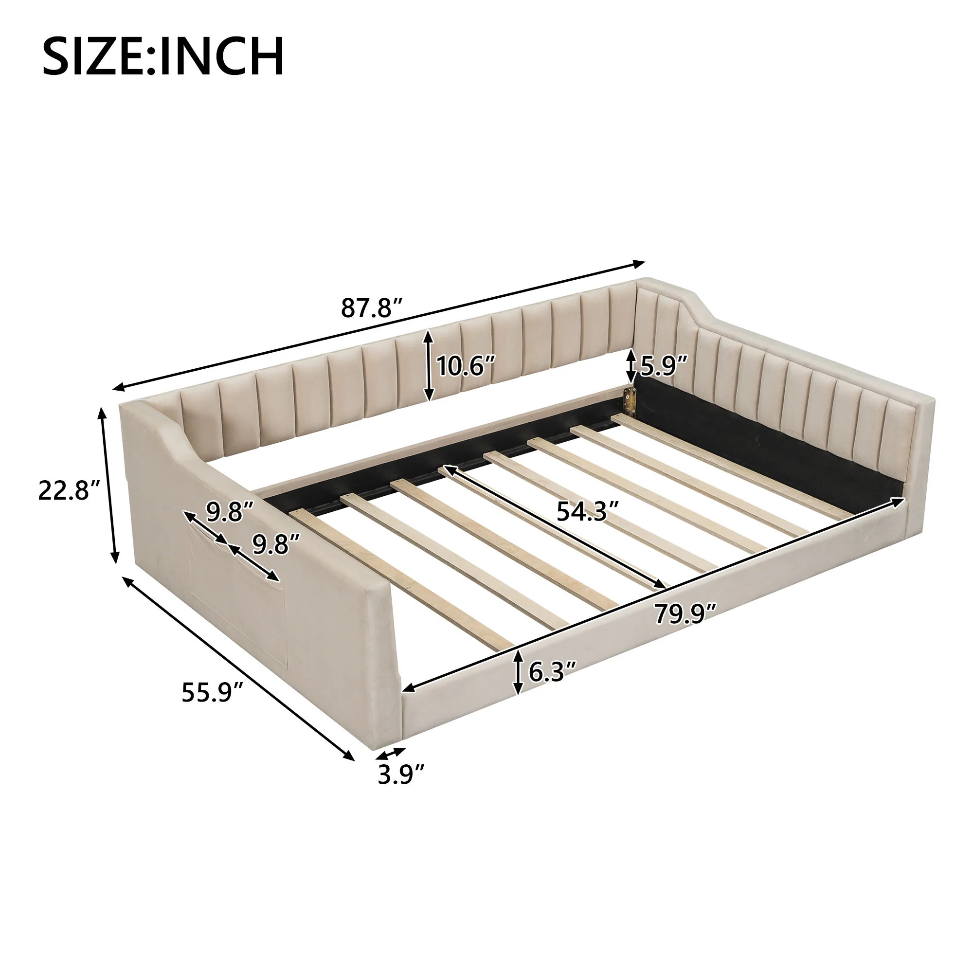 Daybed With Side Storage Pocket - Image 11
