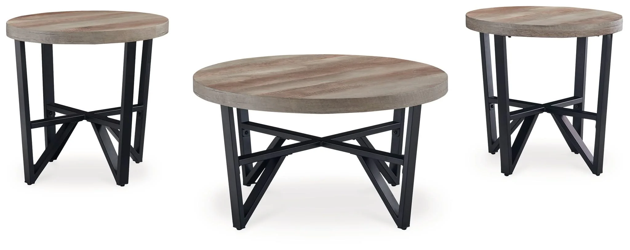 Deanlee - Occasional Table Set (Set of 3) - Grayish Brown / Black - Image 3