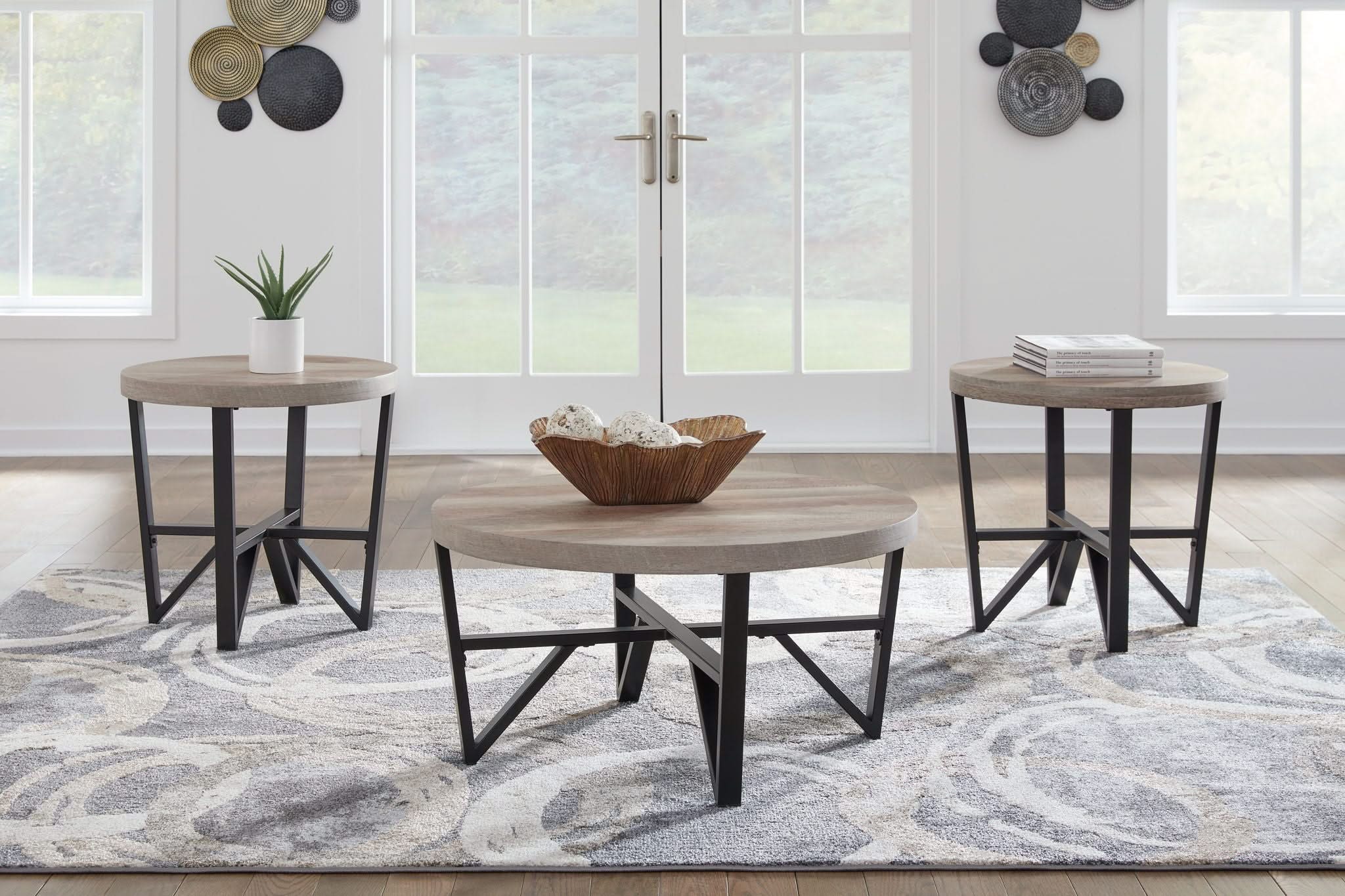Deanlee - Occasional Table Set (Set of 3) - Grayish Brown / Black - Image 4