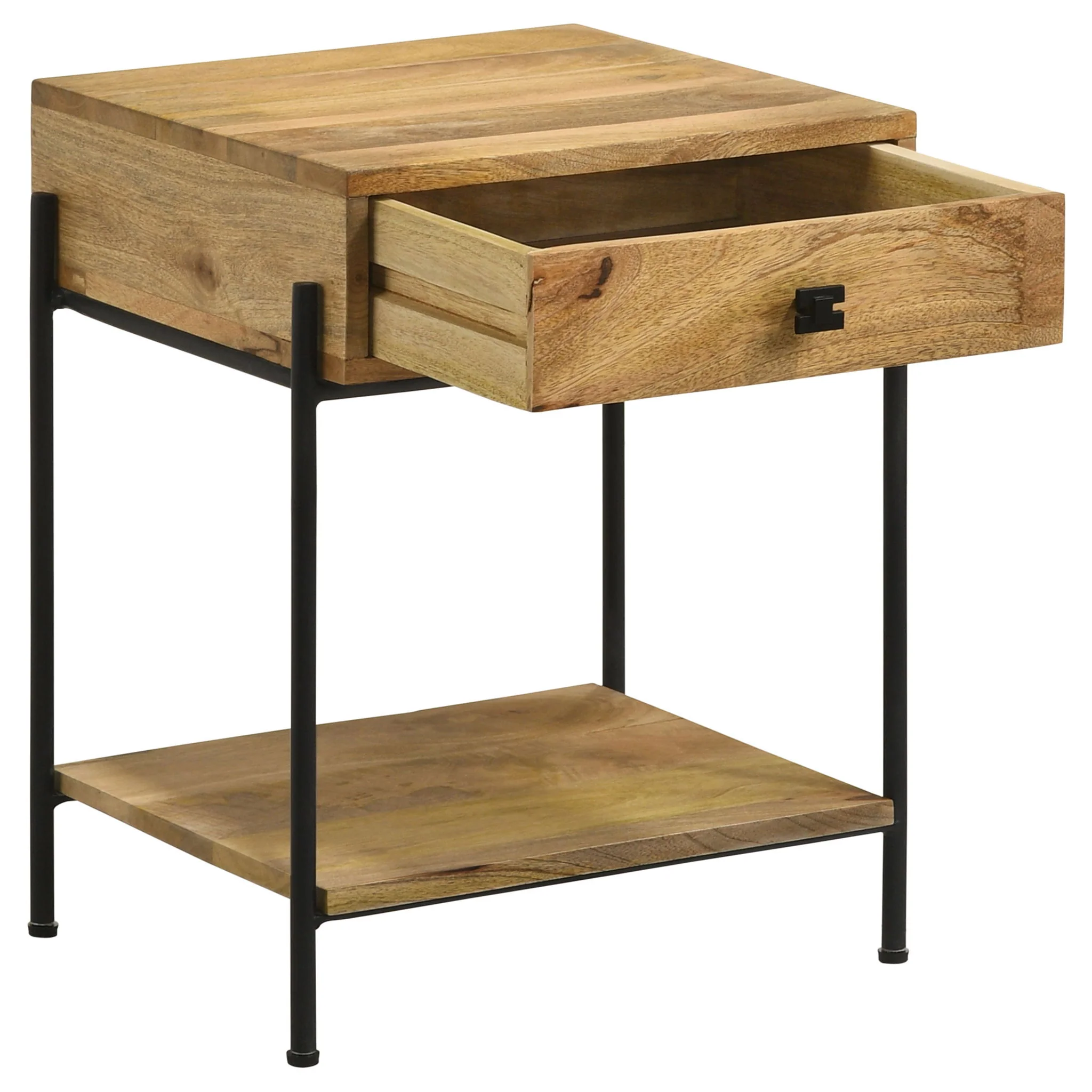 Declan 1-drawer Wood Accent Side Table Natural Mango - Image 2